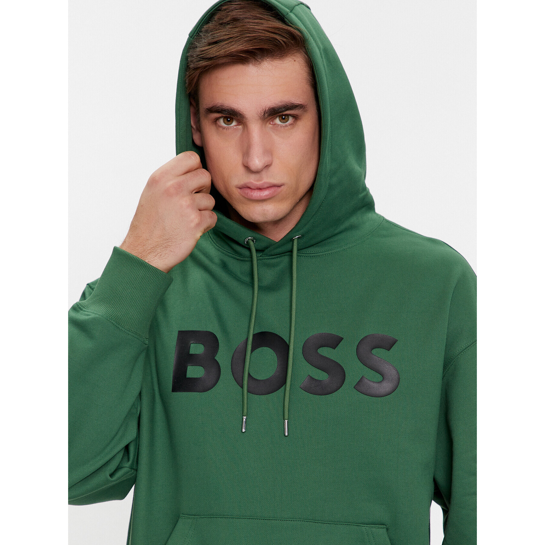 Boss Bluză Sullivan 16 50496661 Verde Oversize - Pled.ro