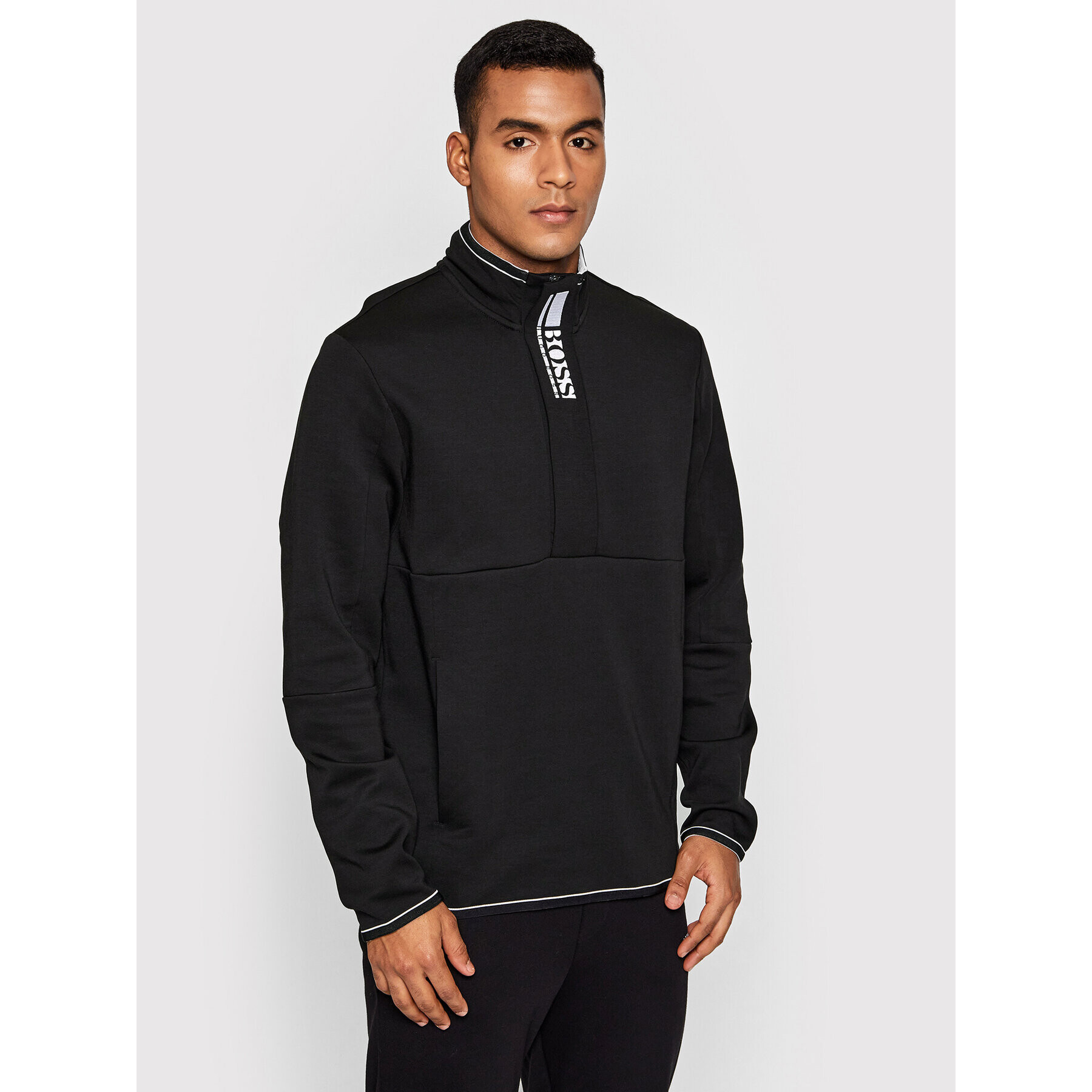 Boss Bluză Sweat 1 50447043 Negru Regular Fit - Pled.ro