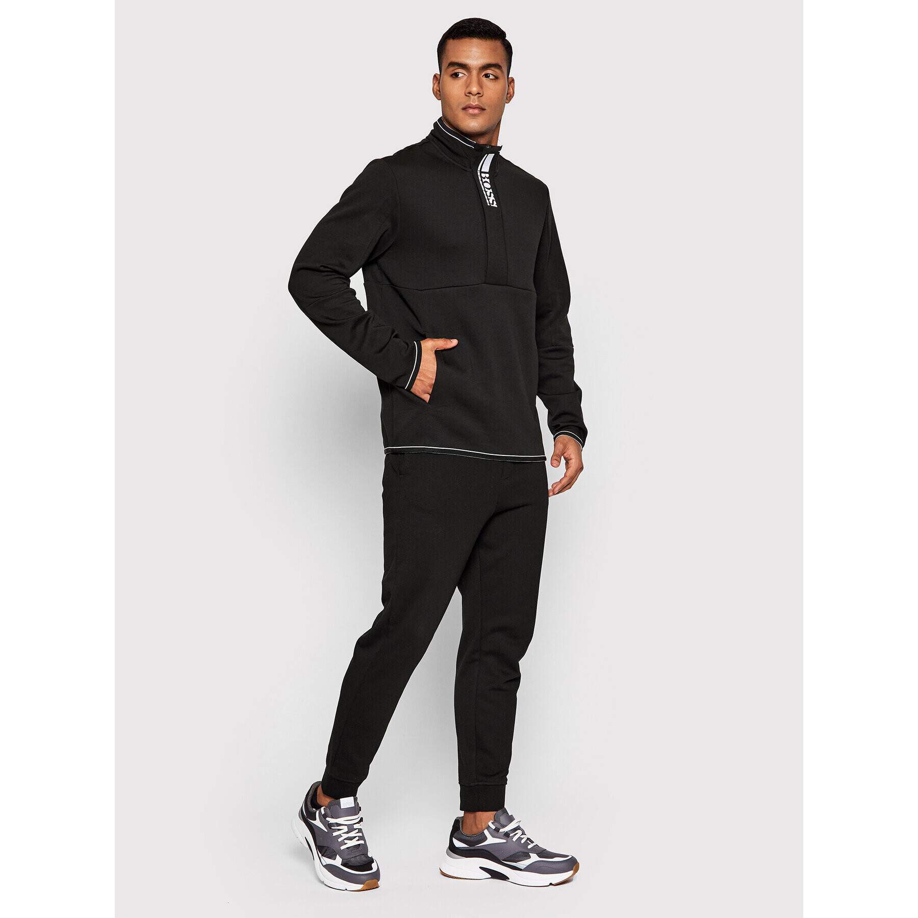 Boss Bluză Sweat 1 50447043 Negru Regular Fit - Pled.ro