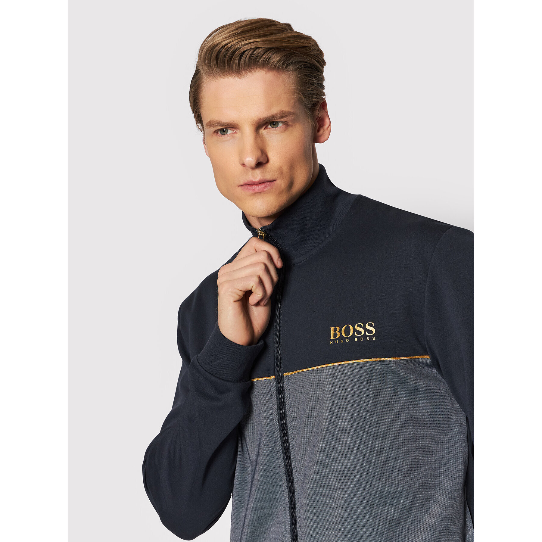 Boss Bluză Tracksuit 50465026 Bleumarin Regular Fit - Pled.ro