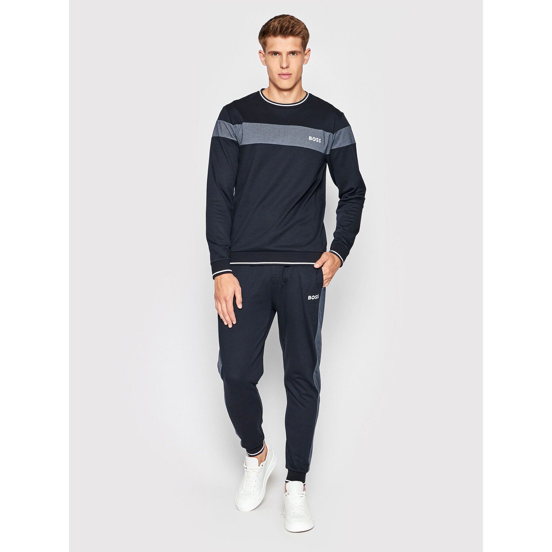 Boss Bluză Tracksuit 50473523 Bleumarin Regular Fit - Pled.ro