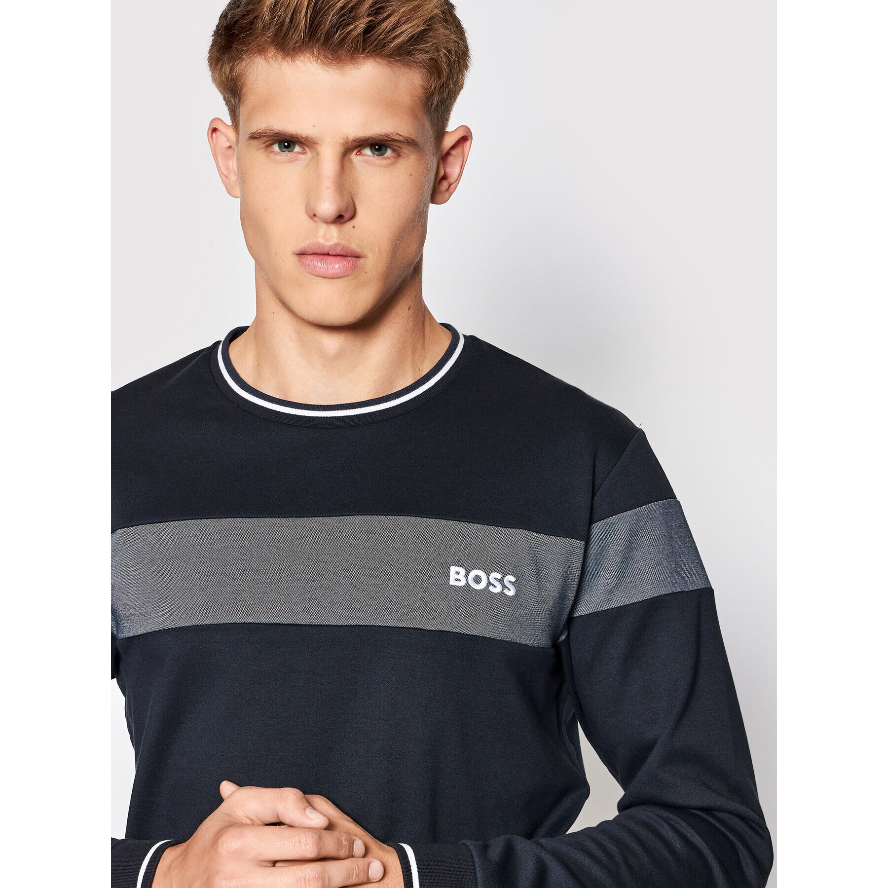 Boss Bluză Tracksuit 50473523 Bleumarin Regular Fit - Pled.ro