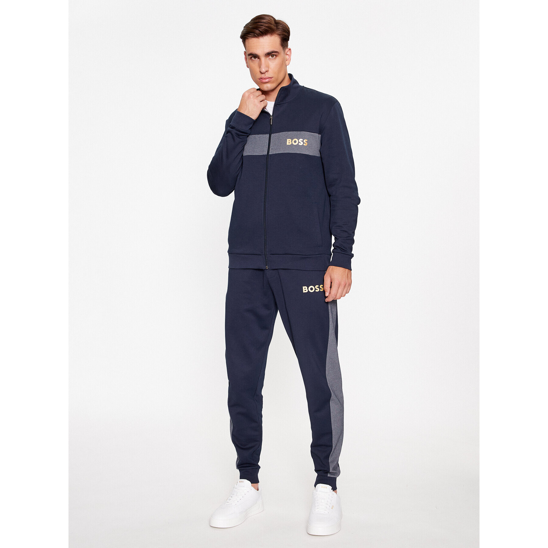 Boss Bluză Tracksuit Jacket 50503040 Bleumarin Regular Fit - Pled.ro