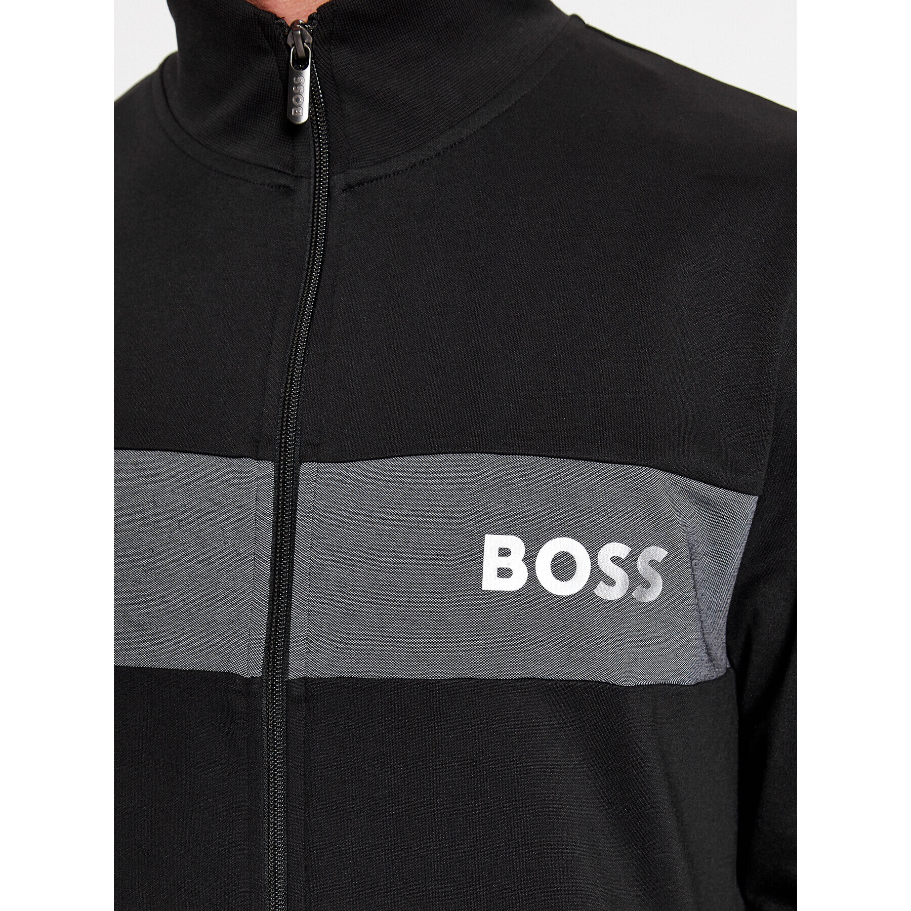 Boss Bluză Tracksuit Jacket 50503040 Negru Regular Fit - Pled.ro