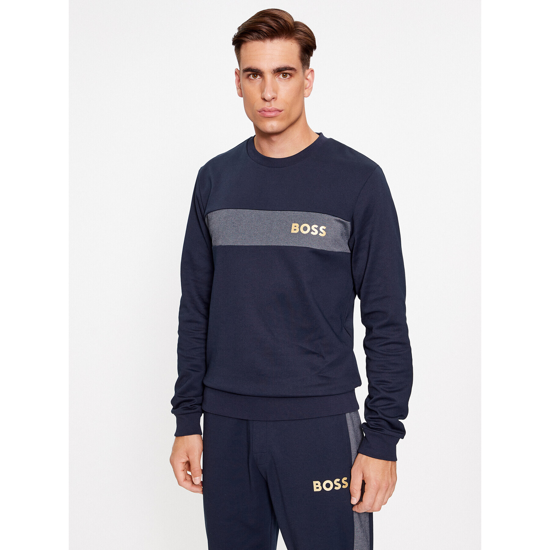 Boss Bluză Tracksuit Sweatshirt 50503061 Bleumarin Regular Fit - Pled.ro