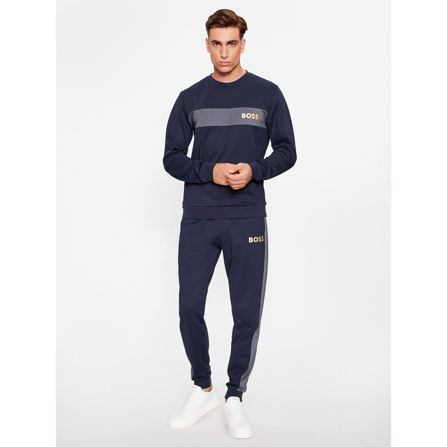 Boss Bluză Tracksuit Sweatshirt 50503061 Bleumarin Regular Fit - Pled.ro