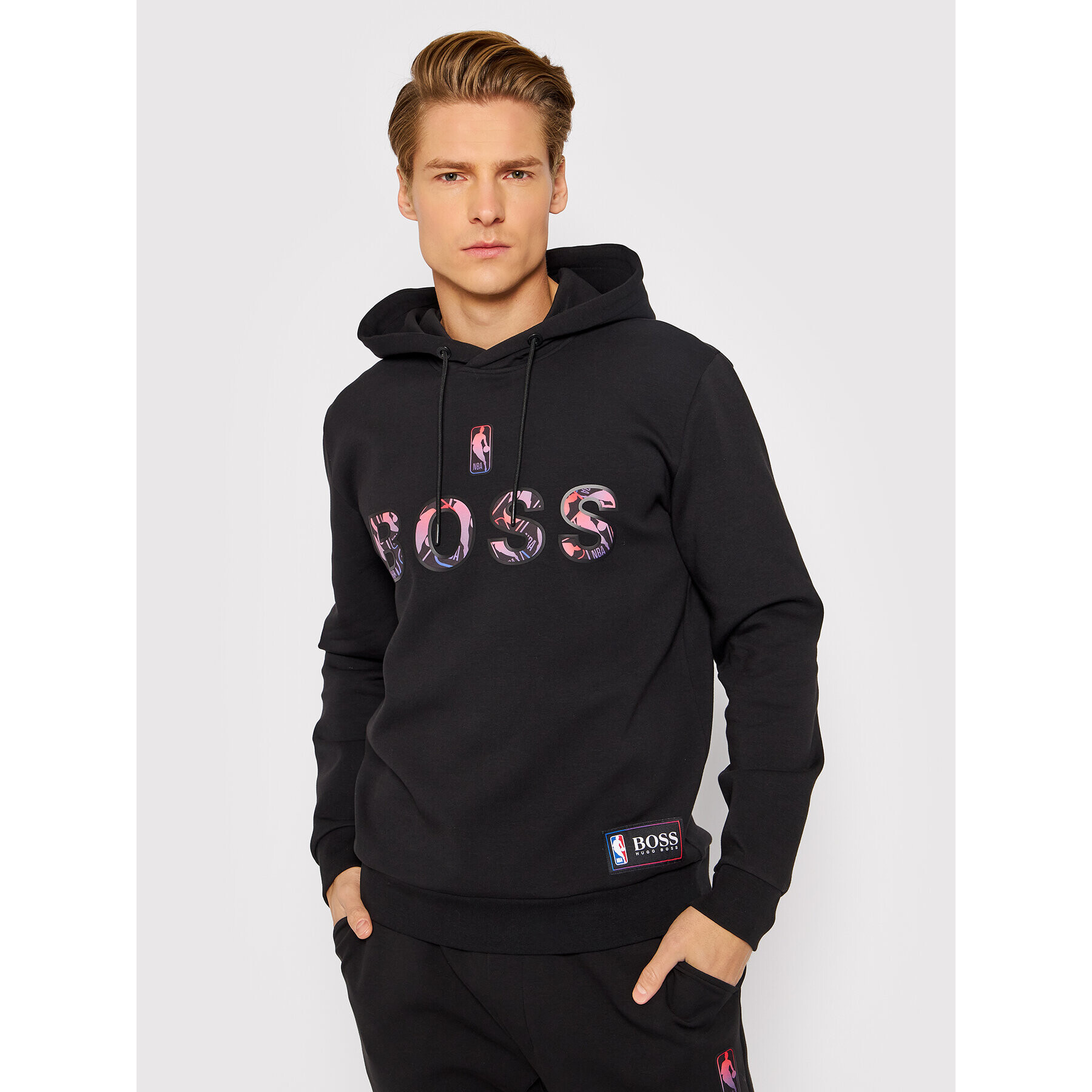 Boss Bluză WBounce2_2 50461971 Negru Relaxed Fit - Pled.ro