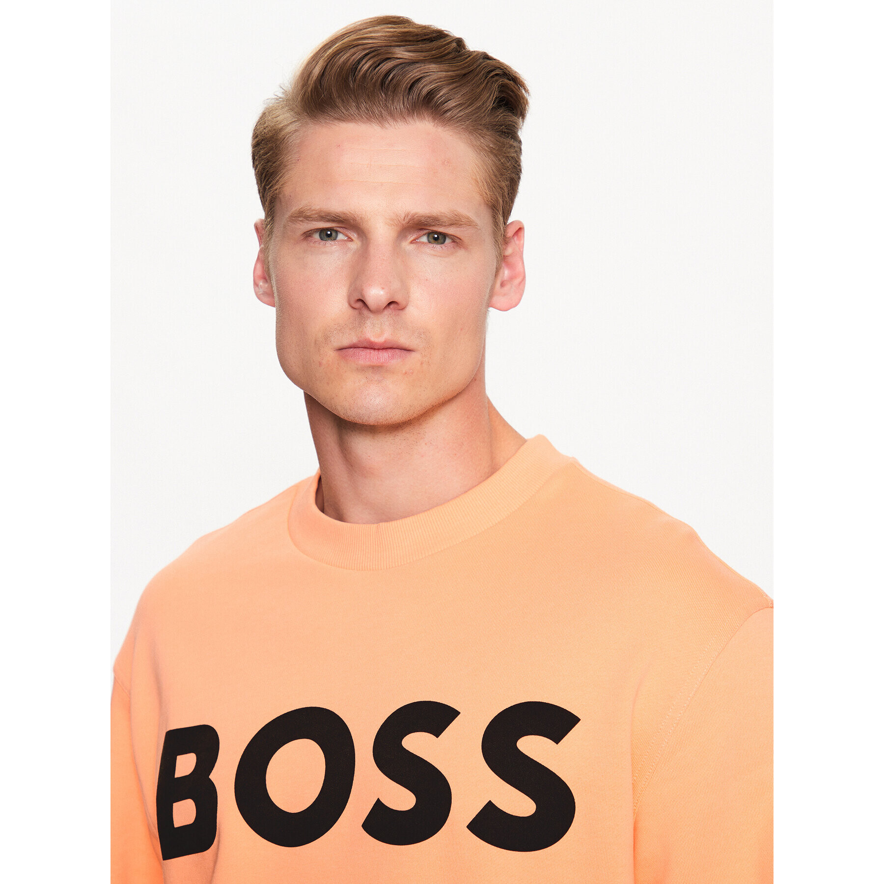 Boss Bluză Webasiccrew 50487133 Portocaliu Relaxed Fit - Pled.ro