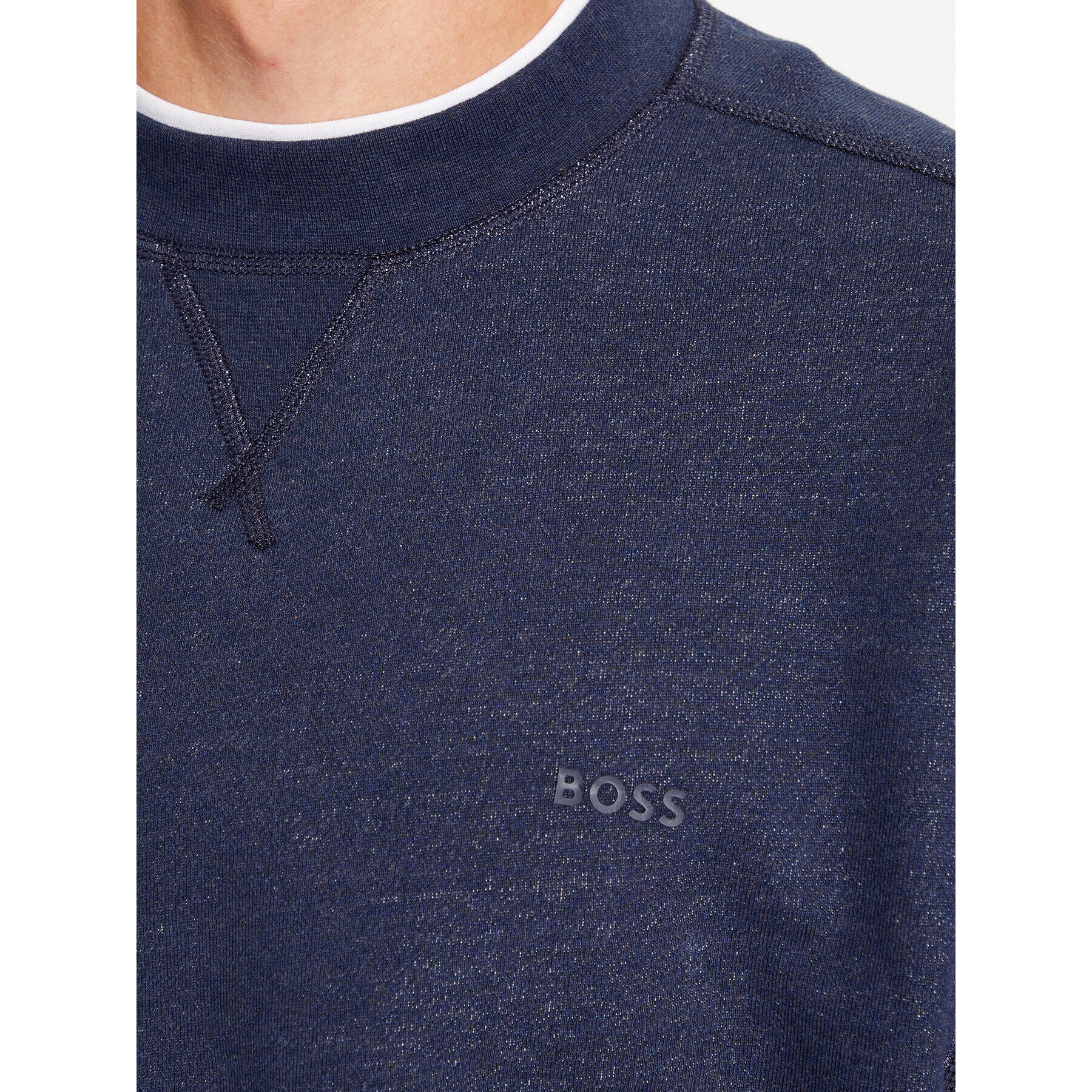 Boss Bluză Weglitchstitch 50499274 Bleumarin Regular Fit - Pled.ro