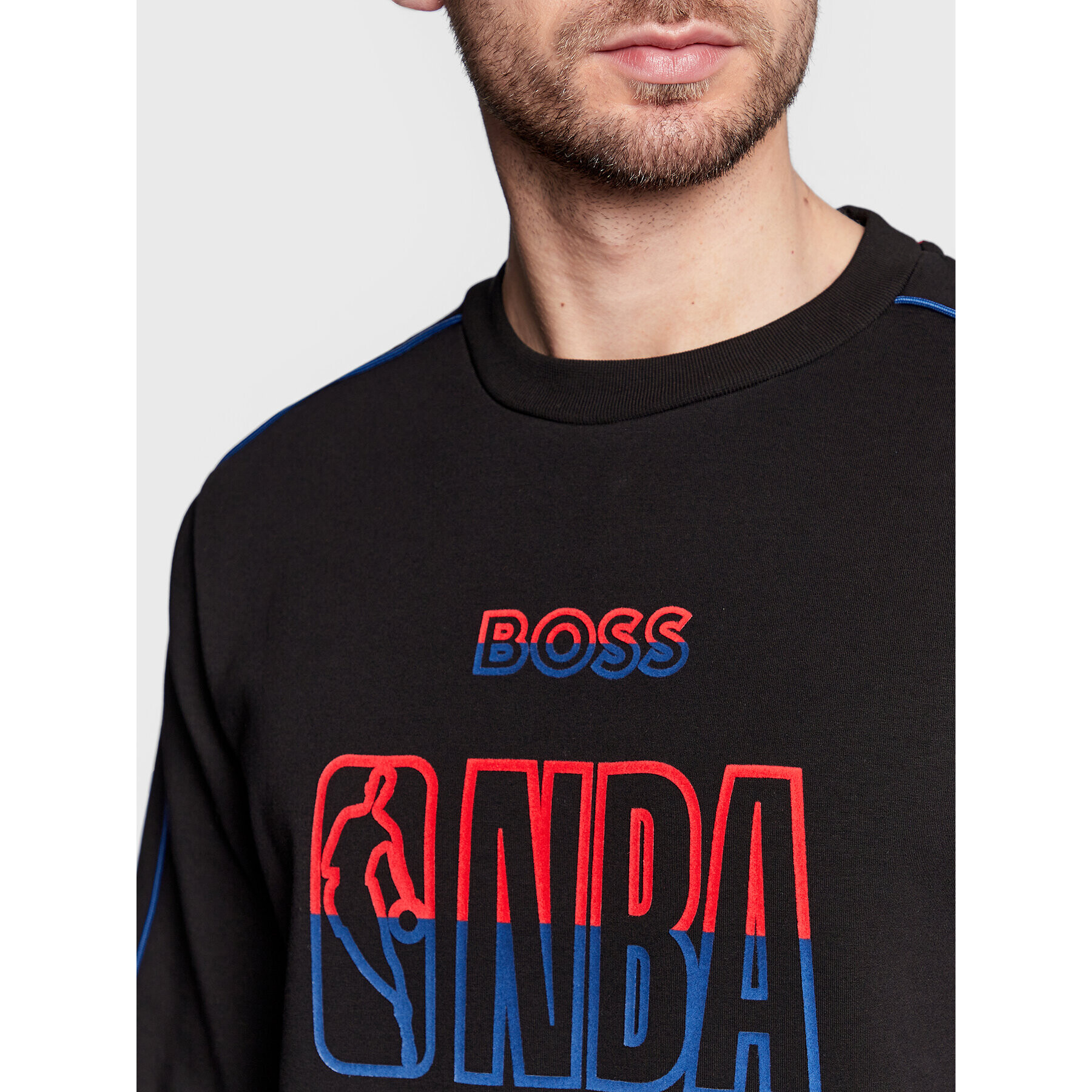 Boss Bluză Windmill NBA 50477351 Negru Regular Fit - Pled.ro