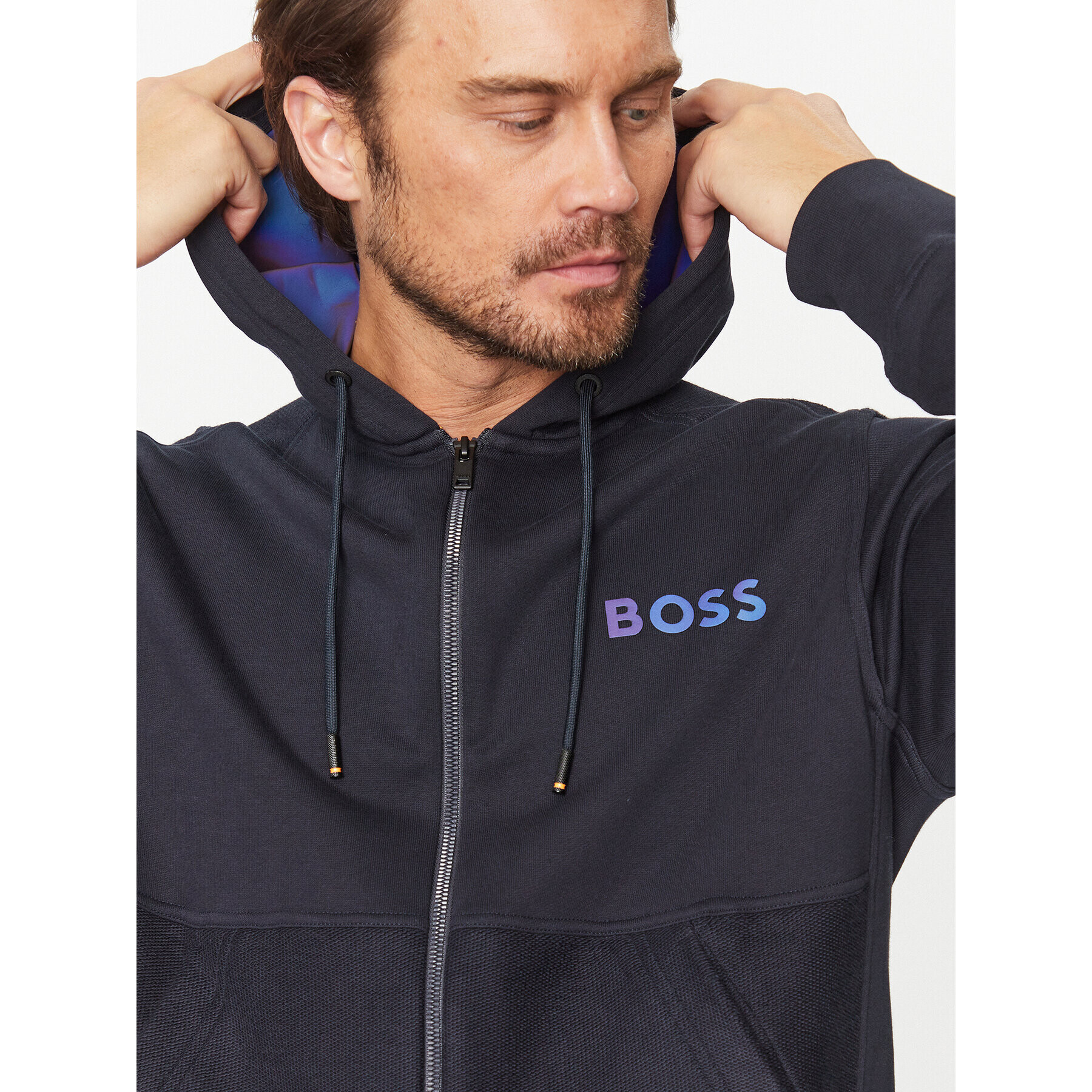 Boss Bluză Zedoublehood 50501974 Bleumarin Regular Fit - Pled.ro