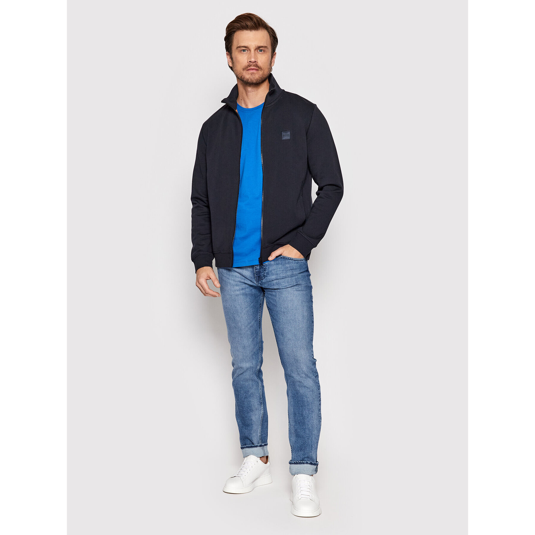 Boss Bluză Zestart 50468428 Bleumarin Relaxed Fit - Pled.ro