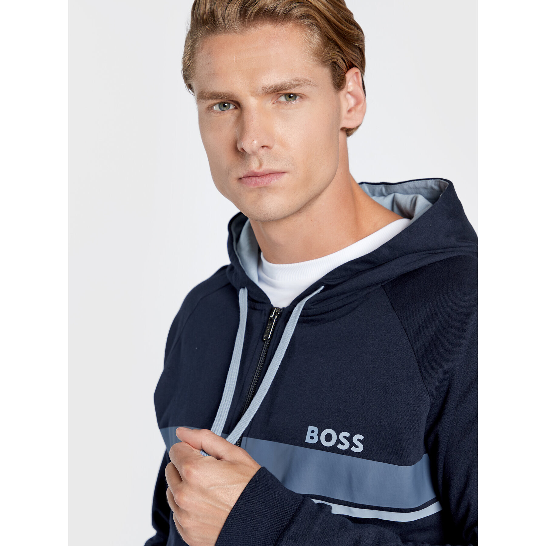 Boss Bluză Authentic 50480549 Bleumarin Regular Fit - Pled.ro