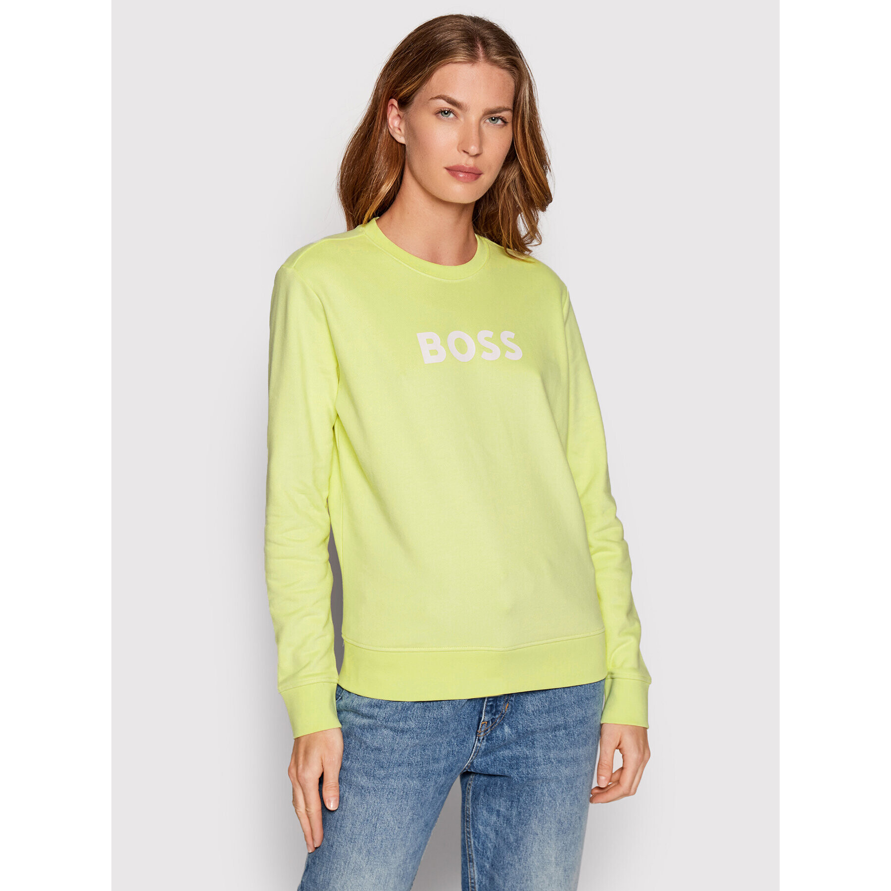 Boss Bluză C_Ela_6 50468357 Galben Regular Fit - Pled.ro