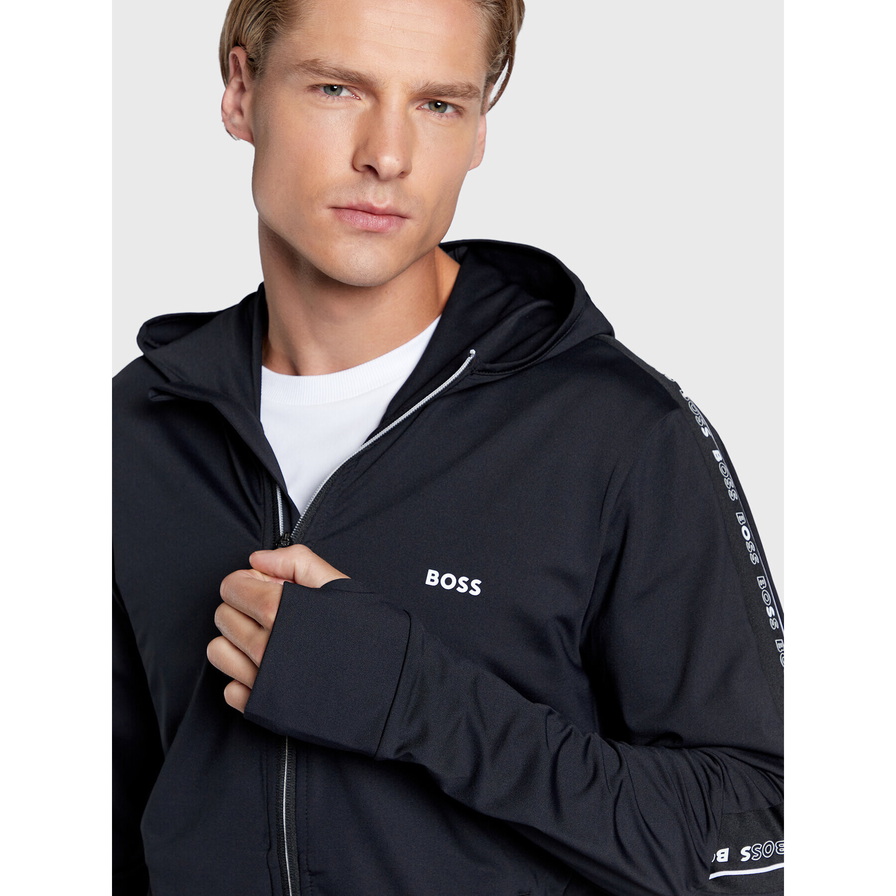 Boss Bluză Sicon Gym 50472367 Negru Regular Fit - Pled.ro