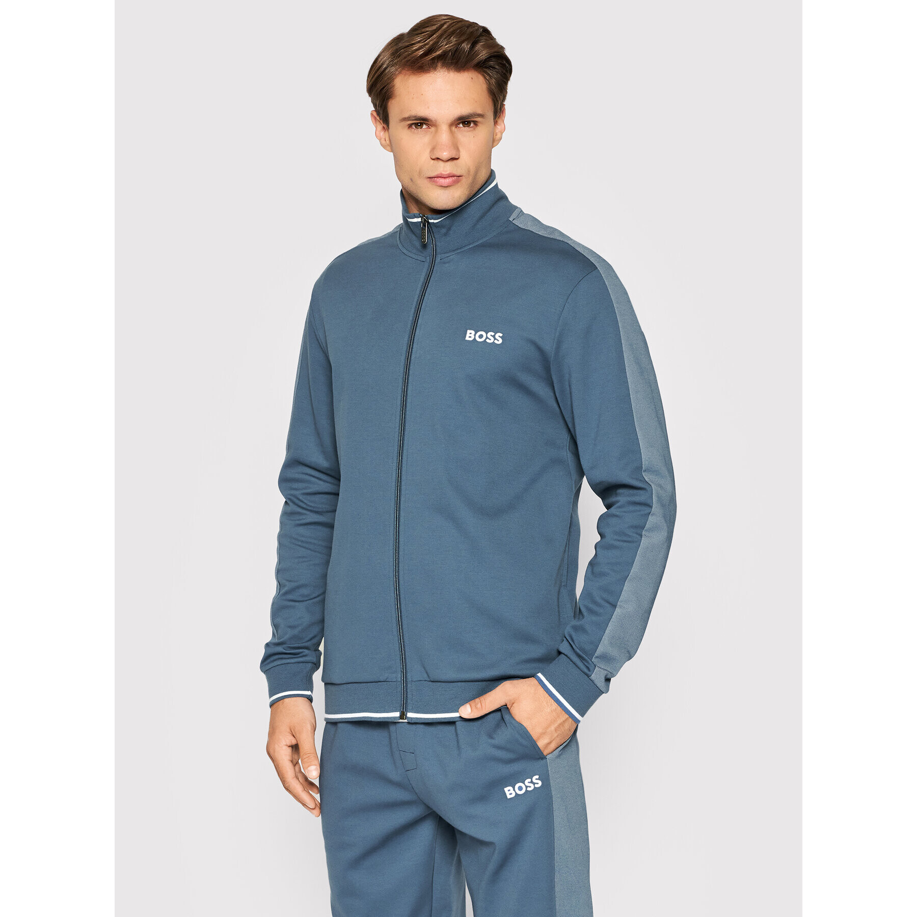 Boss Bluză Tracksuit 50469630 Albastru Regular Fit - Pled.ro