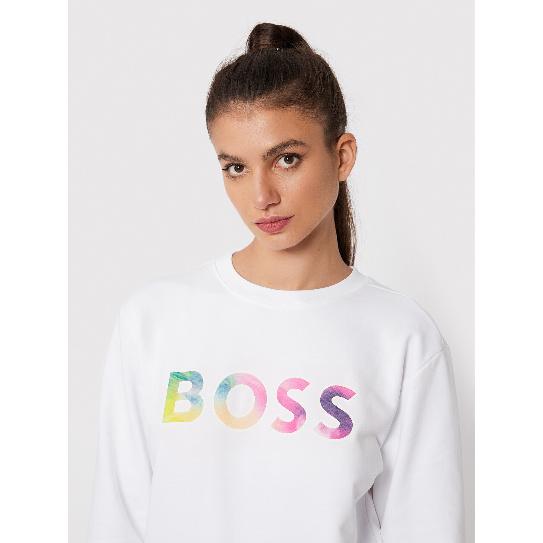 Boss Bluză W_Equal 50477836 Alb Relaxed Fit - Pled.ro