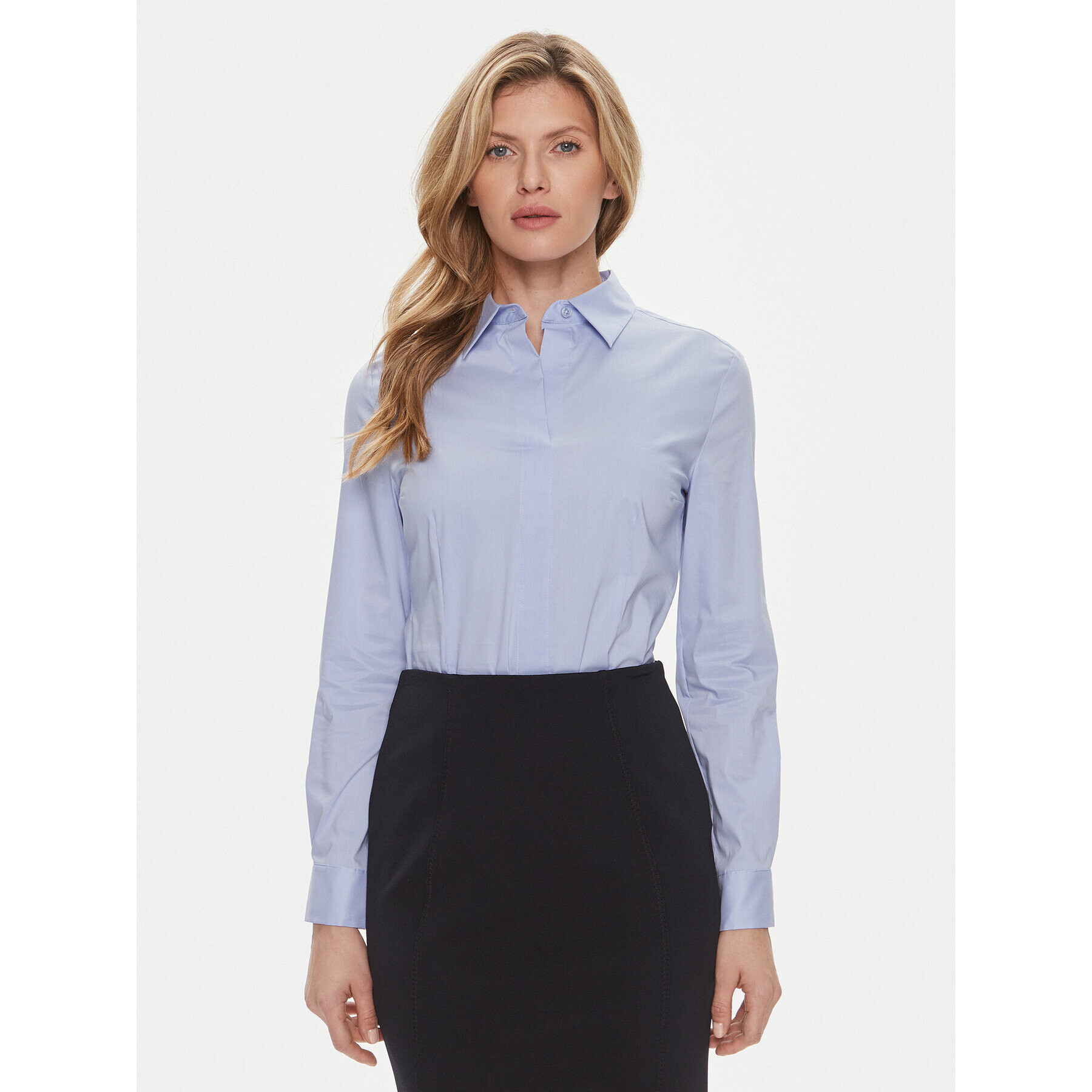 Boss Cămașă Bashinah 50499433 Albastru Slim Fit - Pled.ro