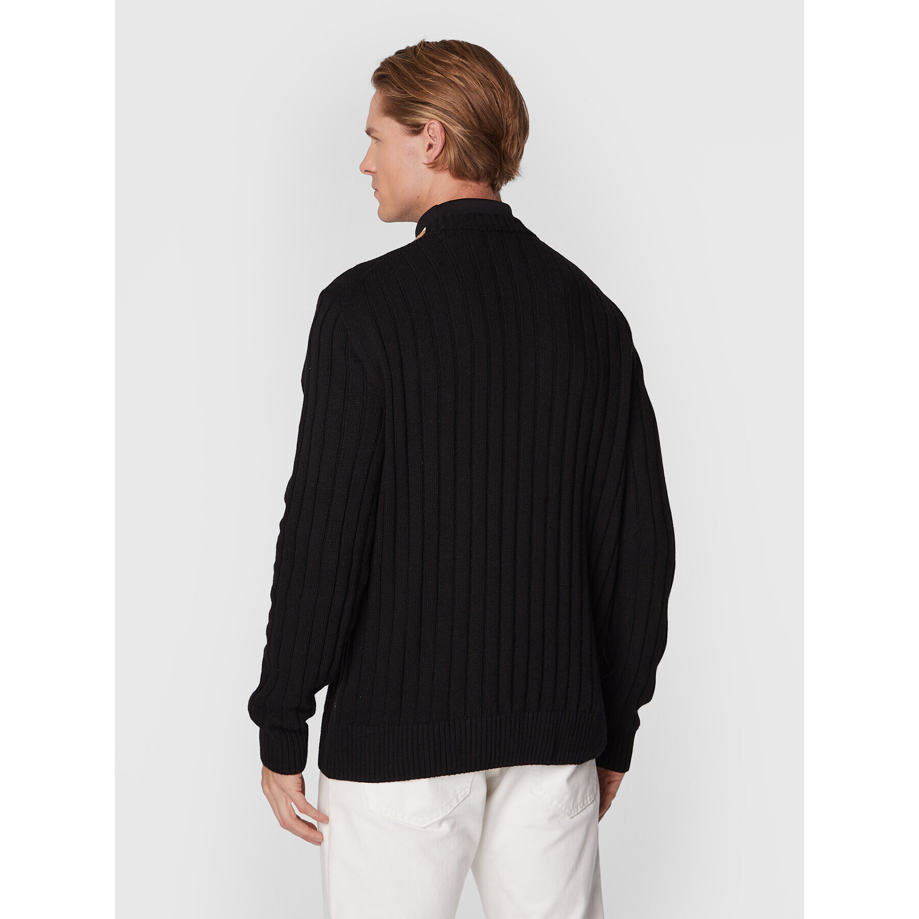 Boss Cardigan Losilvio 50477348 Negru Relaxed Fit - Pled.ro