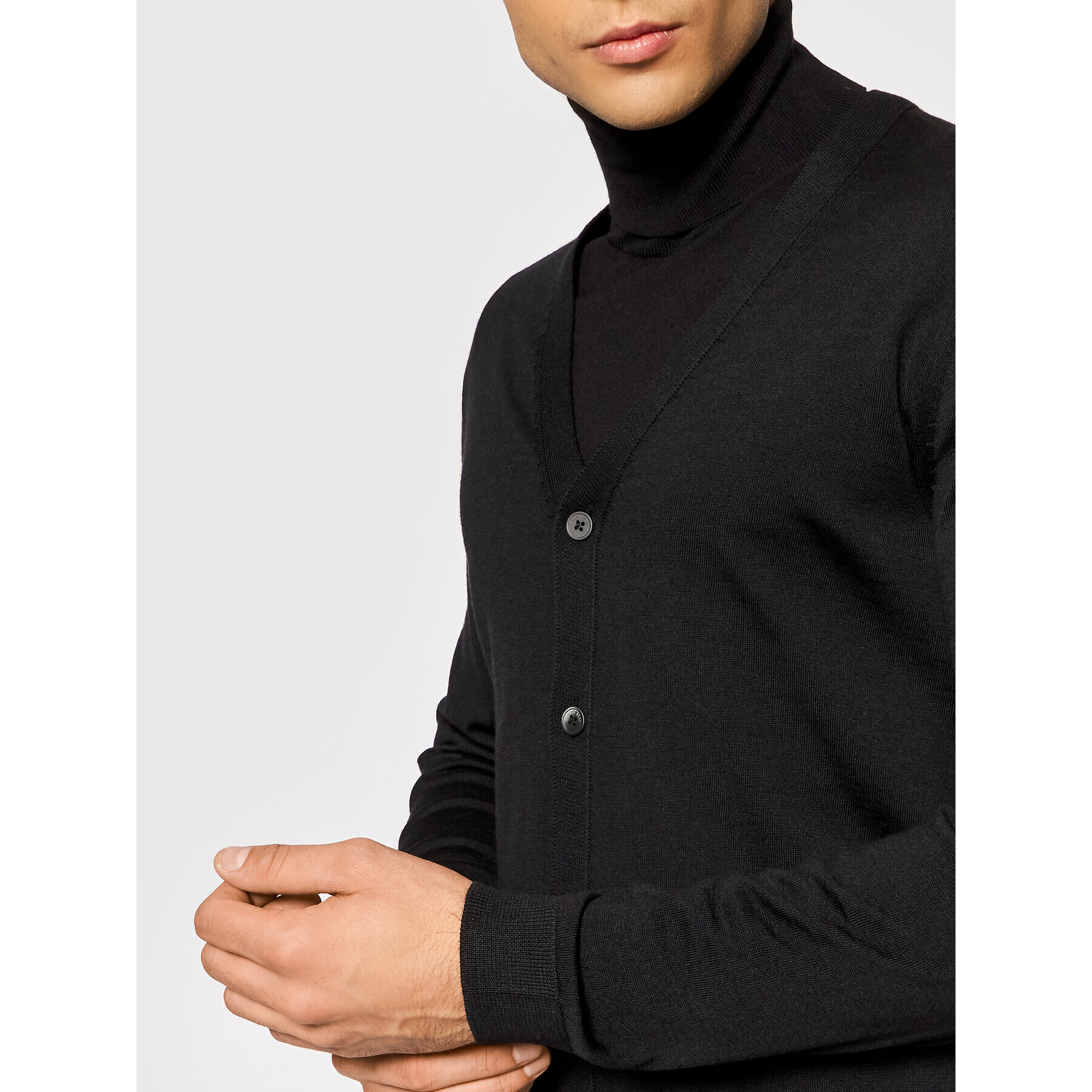 Boss Cardigan Mardon-E 50392802 Negru Slim Fit - Pled.ro