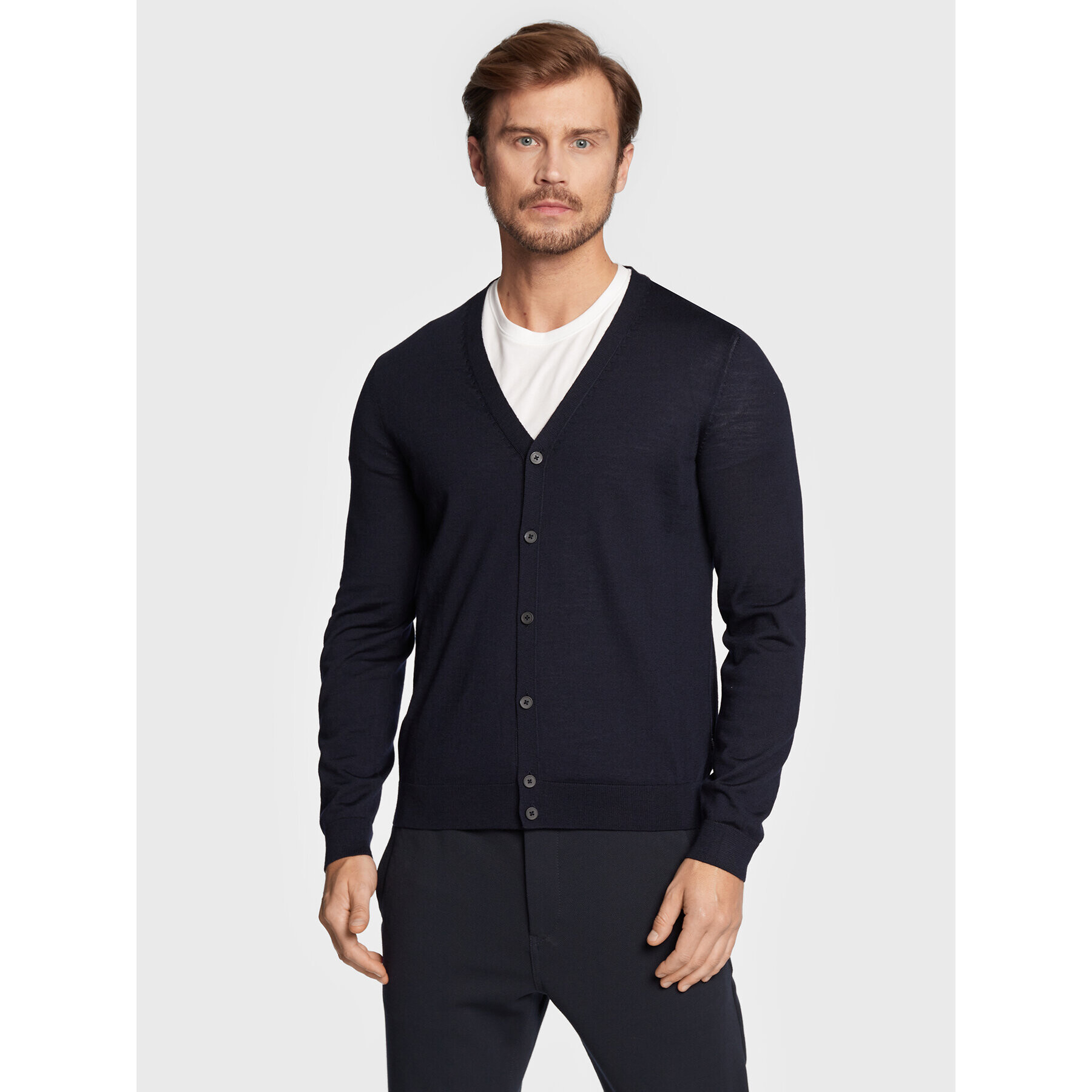 Boss Cardigan Mardon-L 50476356 Bleumarin Slim Fit - Pled.ro