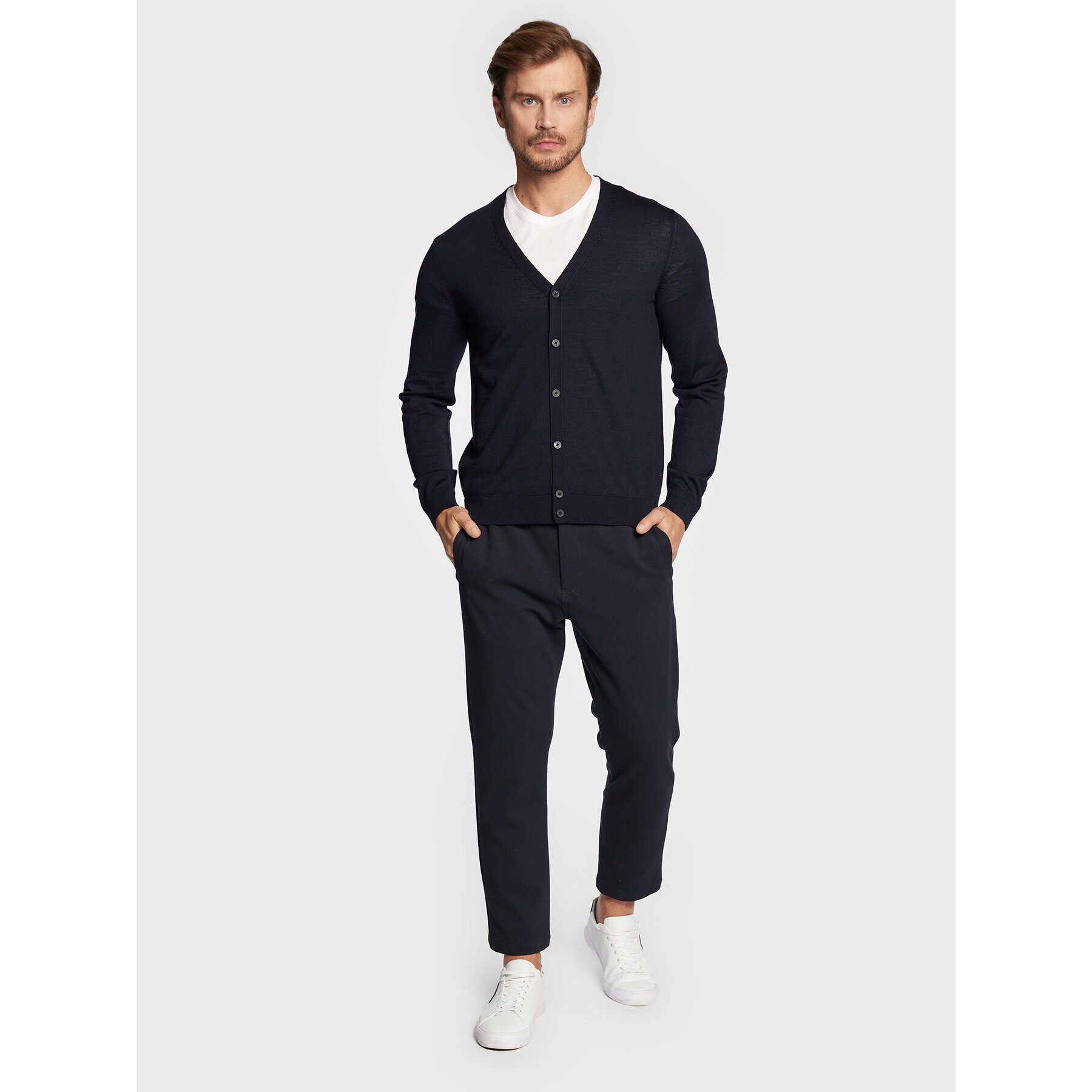 Boss Cardigan Mardon-L 50476356 Bleumarin Slim Fit - Pled.ro