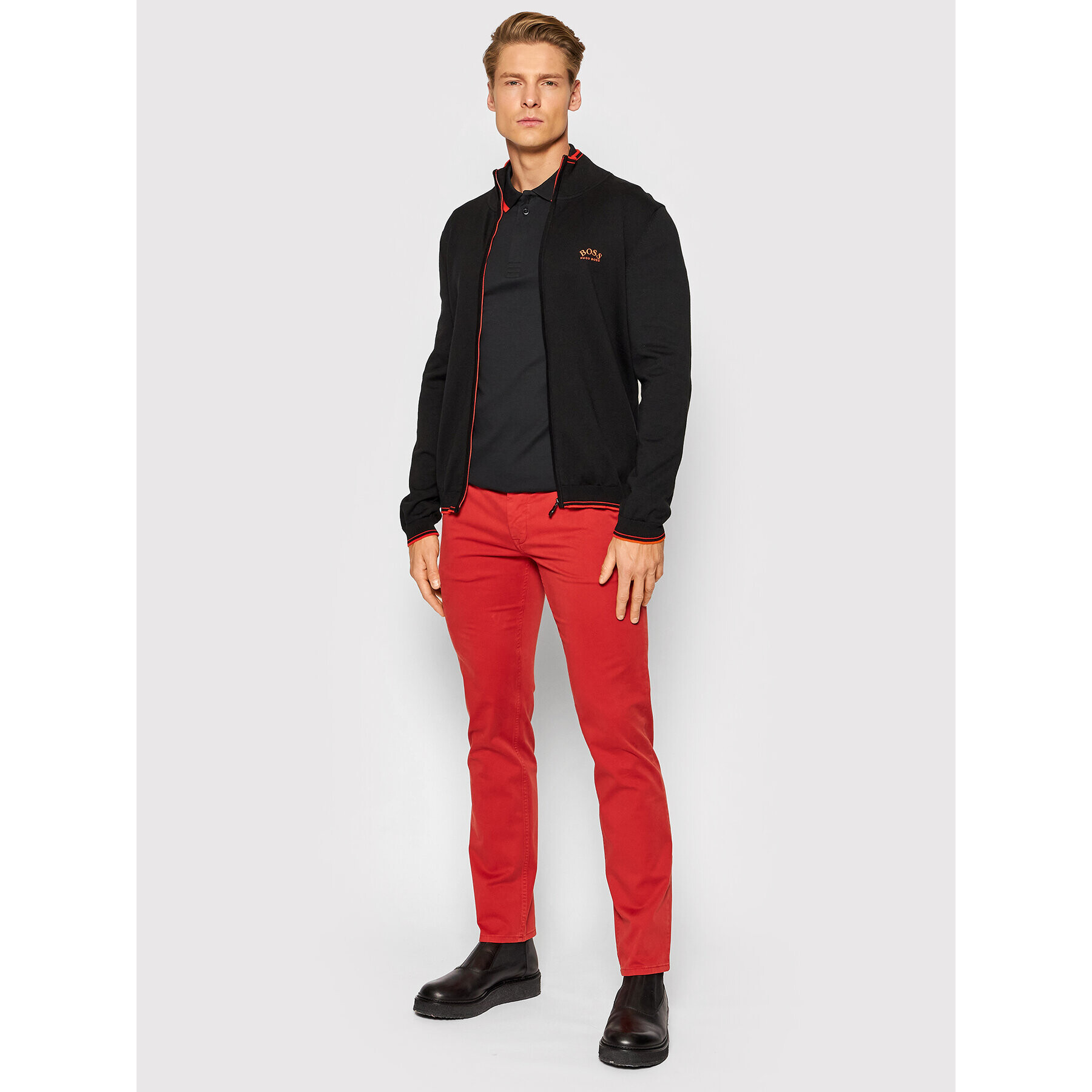 Boss Cardigan Zotom 50456123 Negru Regular Fit - Pled.ro