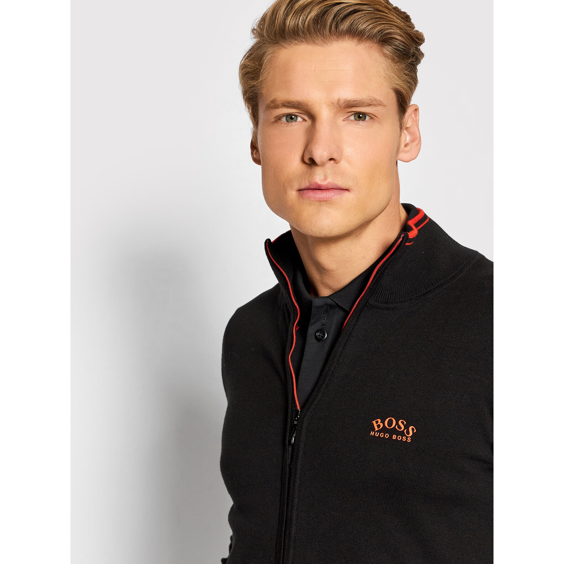 Boss Cardigan Zotom 50456123 Negru Regular Fit - Pled.ro