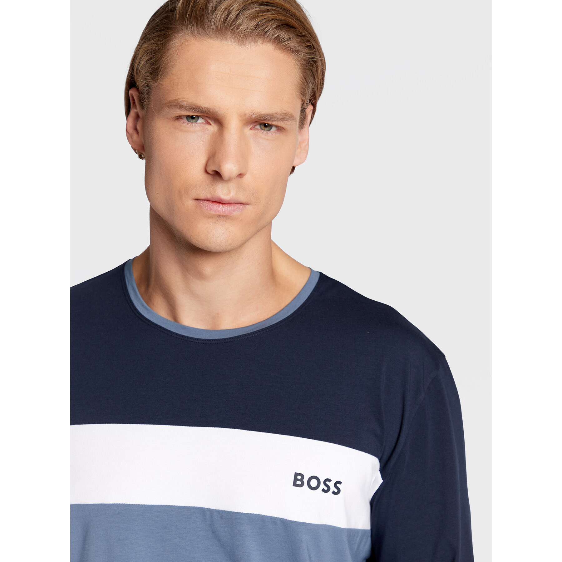 Boss Cămașă pijama Balance 50479293 Albastru Regular Fit - Pled.ro