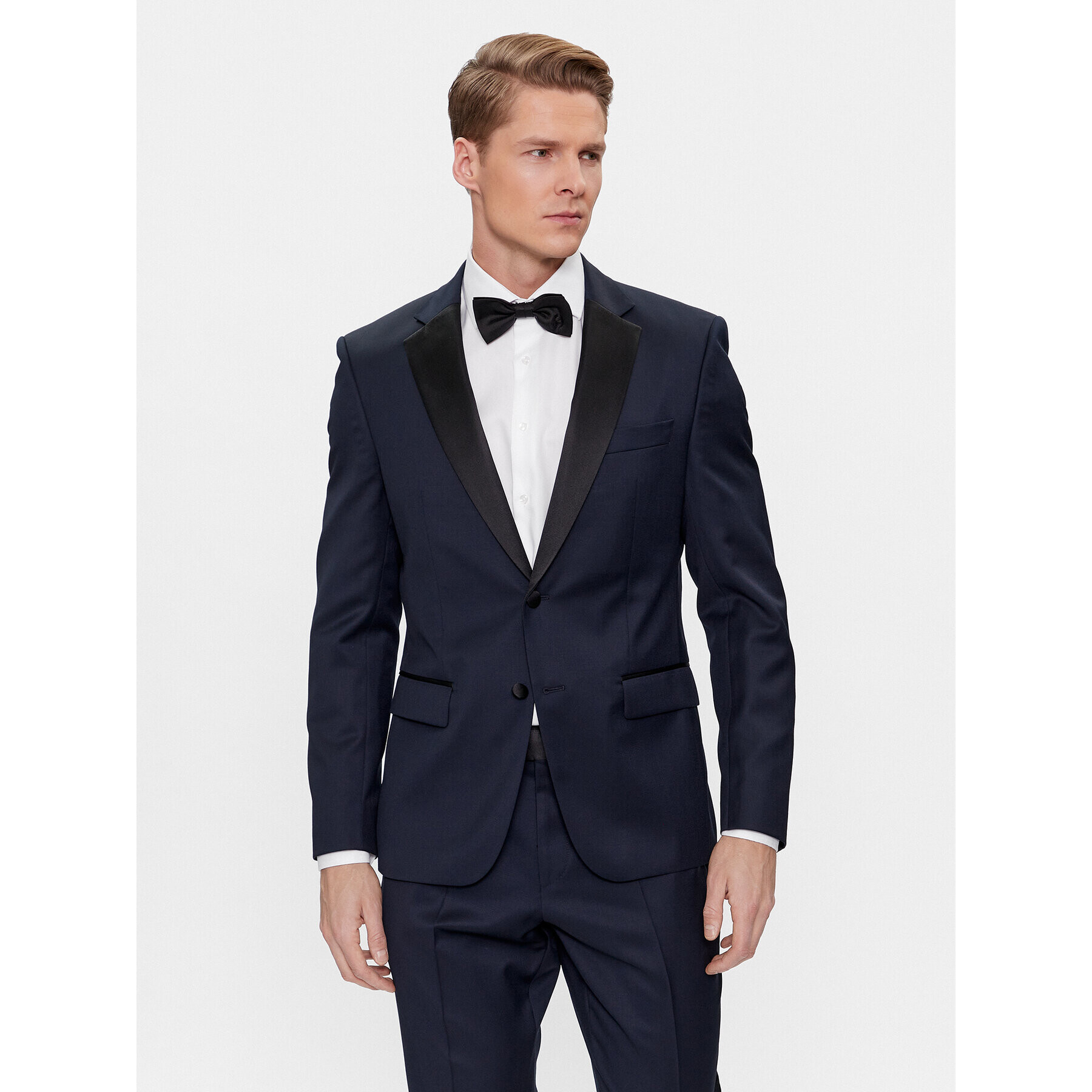 Boss Costum H-Huge-2Pcs-Tux-224 50493306 Bleumarin Slim Fit - Pled.ro