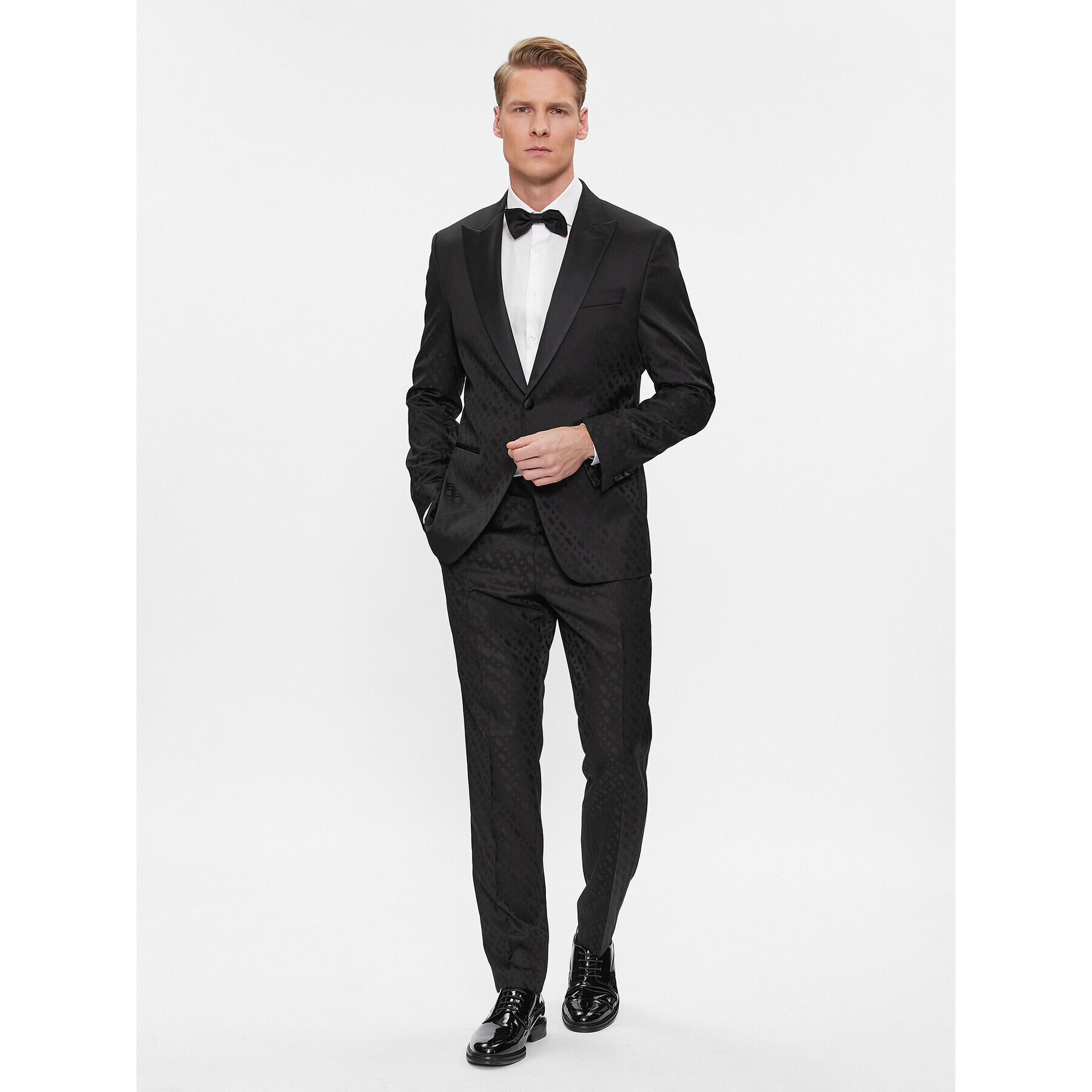 Boss Costum H-Huge-2Pcs-Tux-231 50502453 Negru Slim Fit - Pled.ro