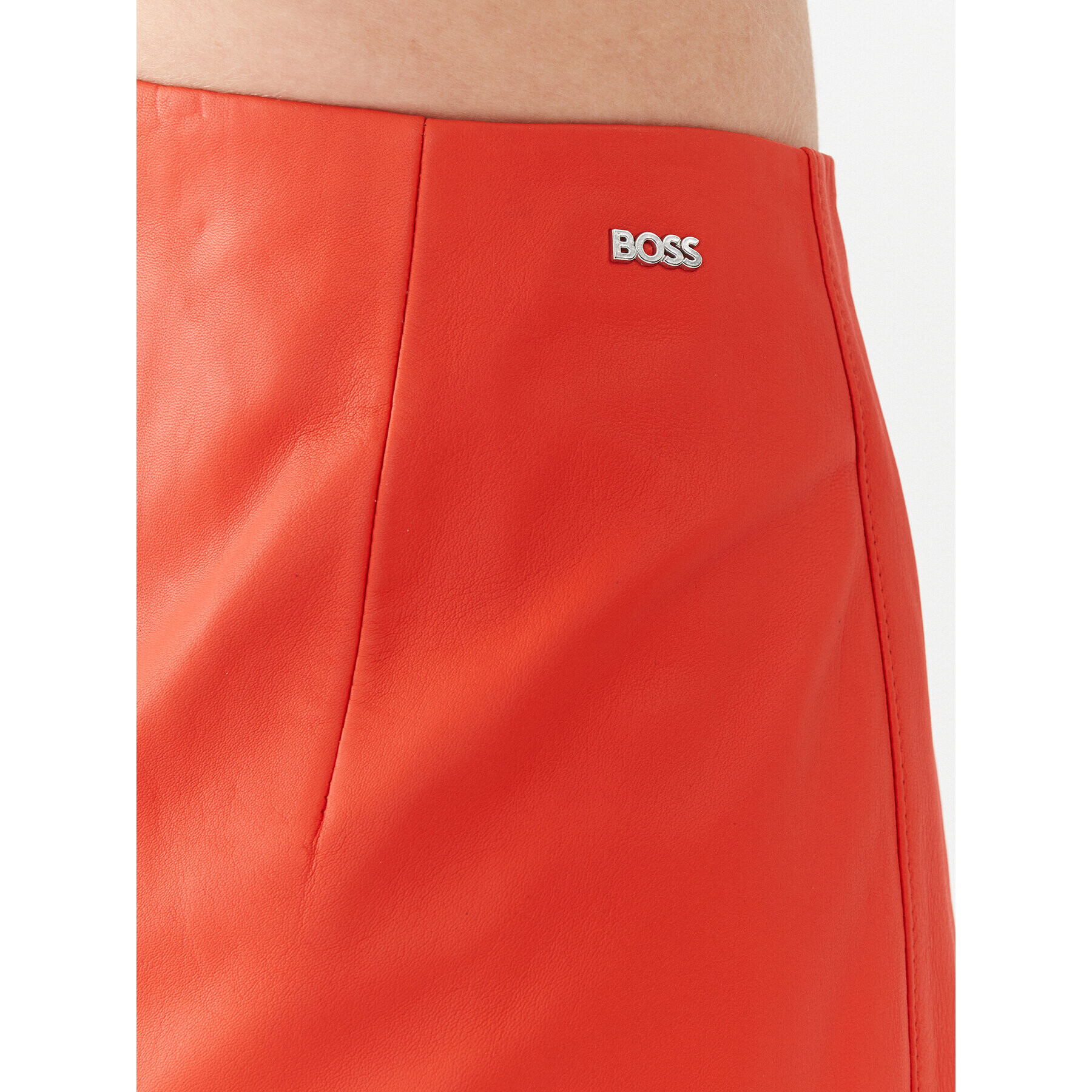 Boss Fustă din piele Seminta 50495166 Portocaliu Regular Fit - Pled.ro