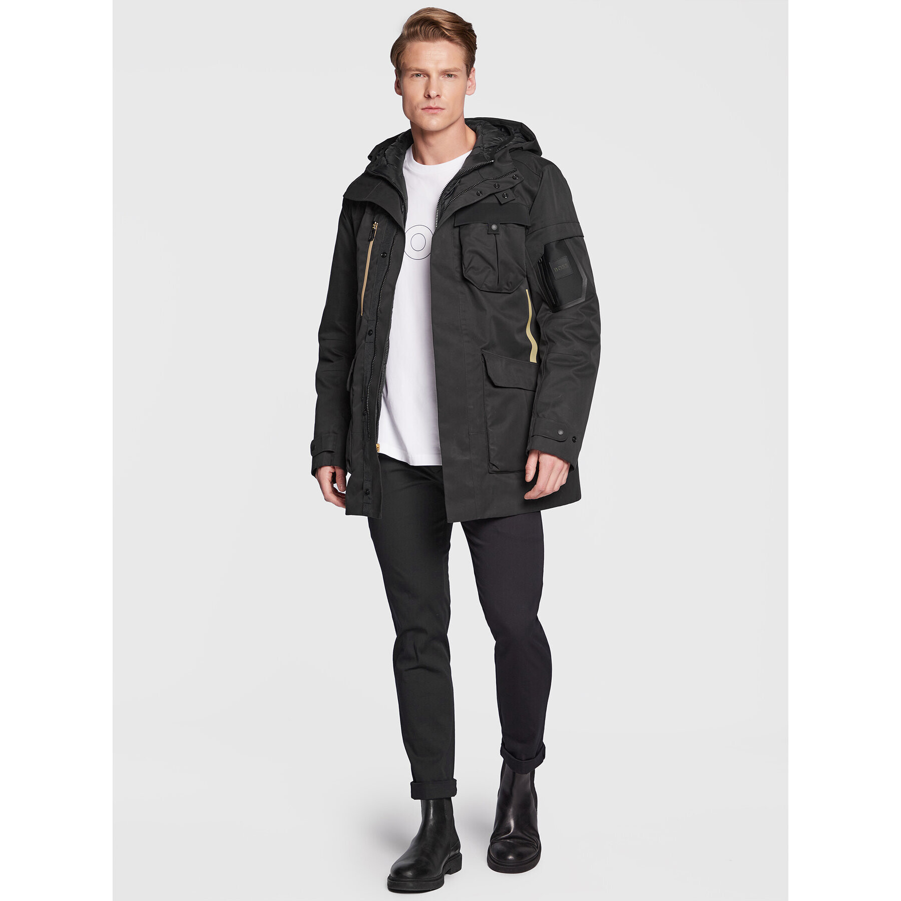 Boss Geacă de iarnă J_Stavanger 50475463 Negru Regular Fit - Pled.ro