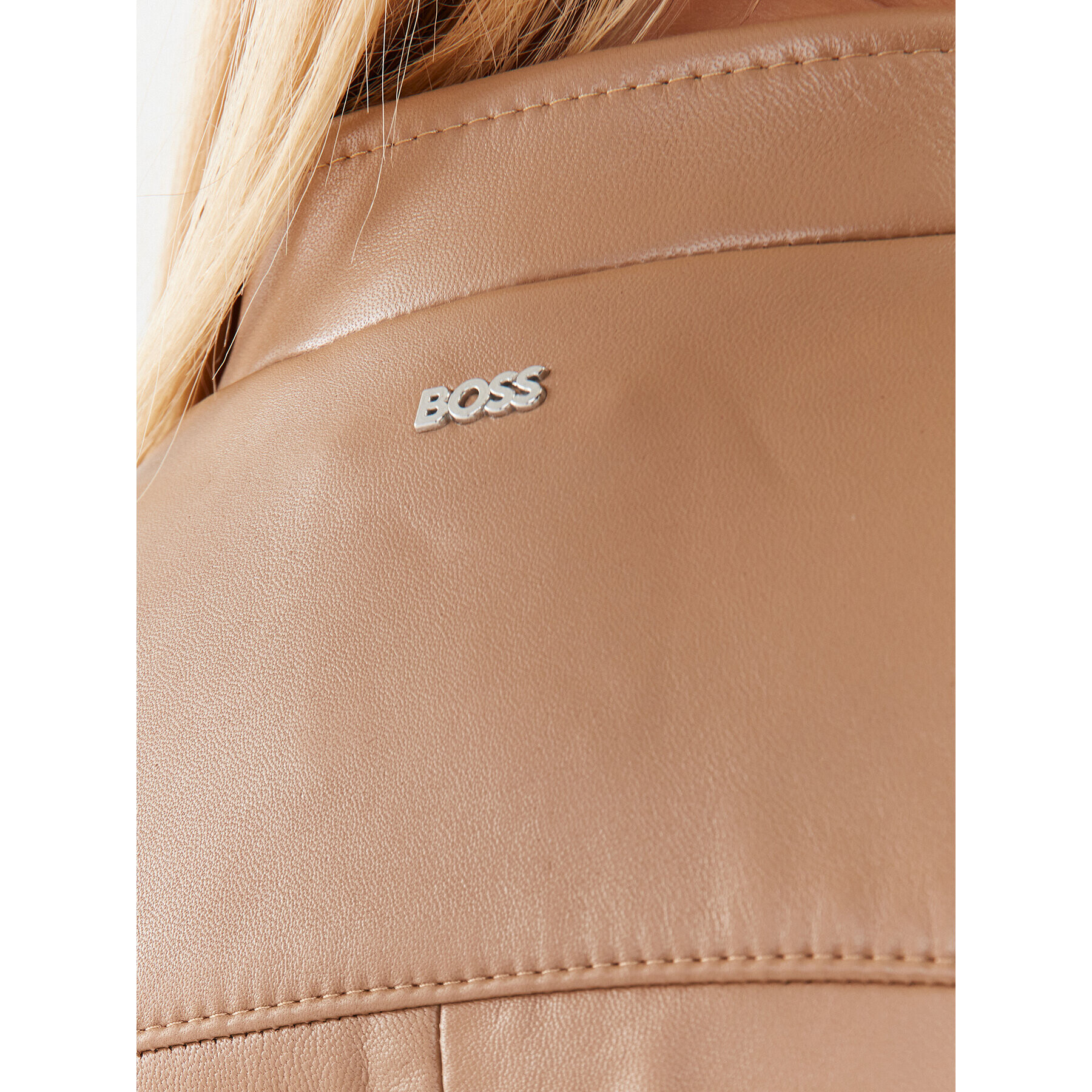 Boss Geacă de piele 50501269 Maro Slim Fit - Pled.ro