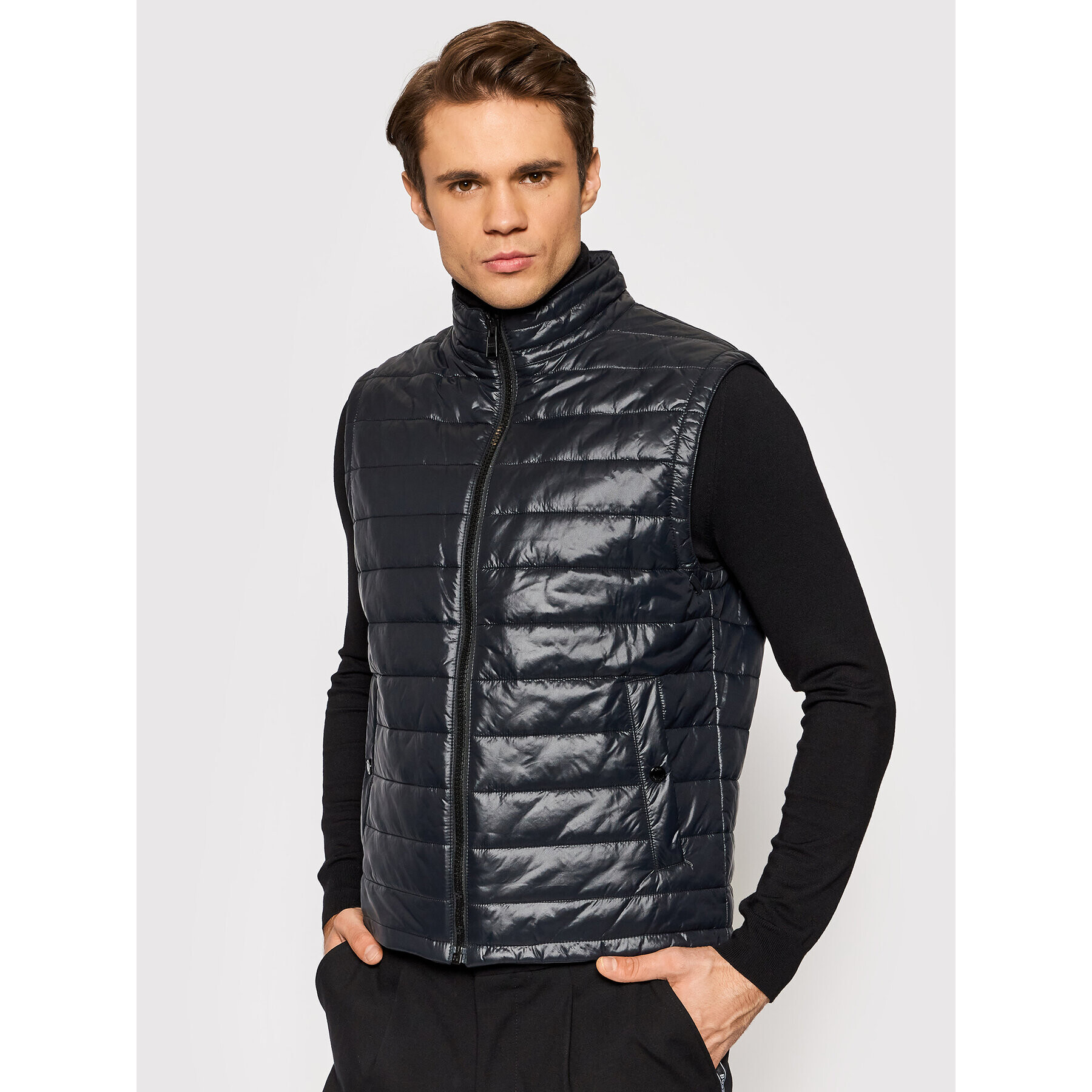 Boss Geacă de piele Martes 50464945 Negru Regular Fit - Pled.ro