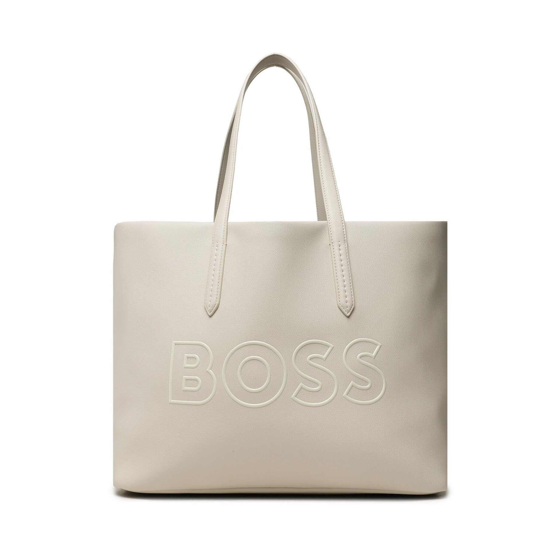 Boss Geantă Addison Shopper-Lg 50492674 Écru - Pled.ro