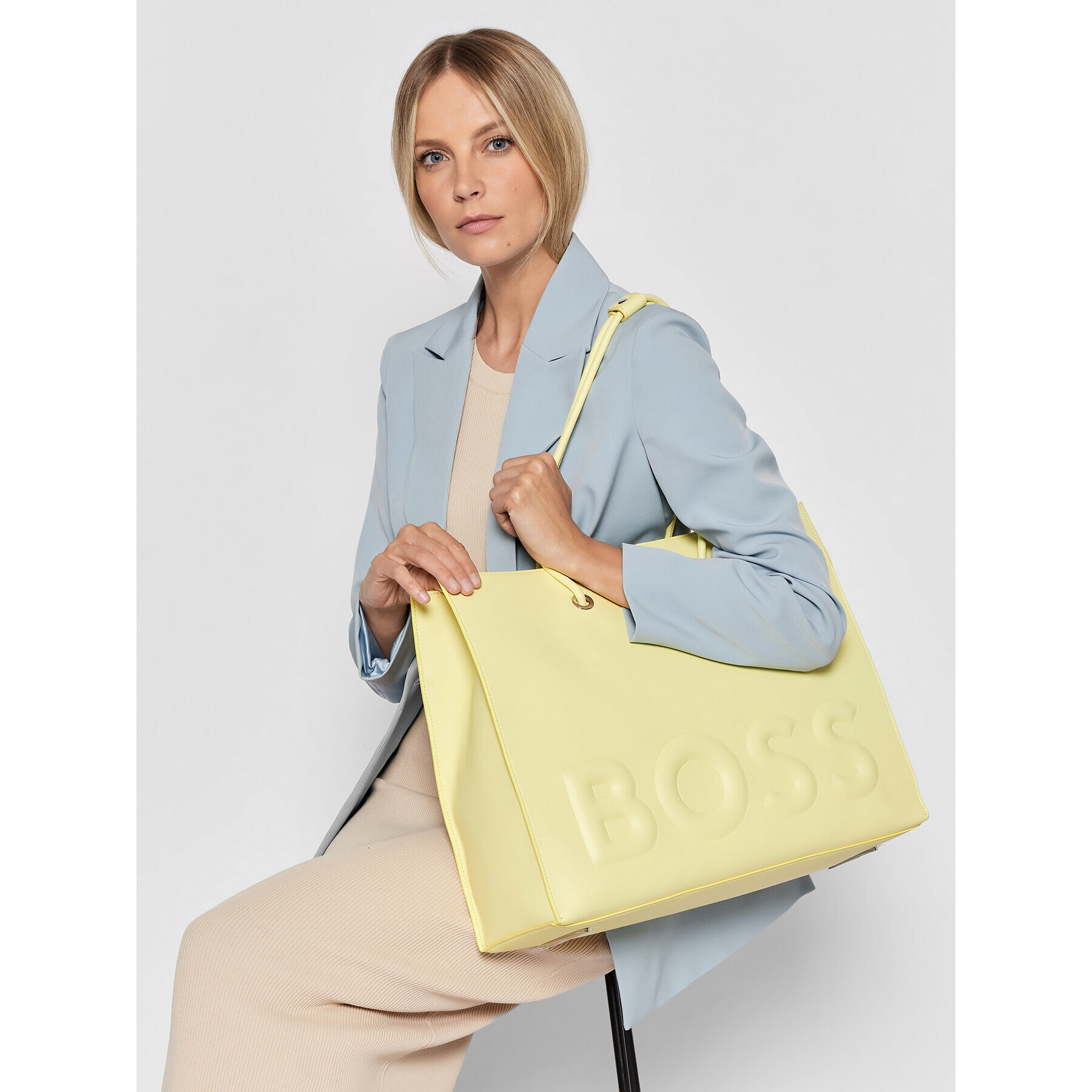 Boss Geantă Susan Tote 50470081 Galben - Pled.ro