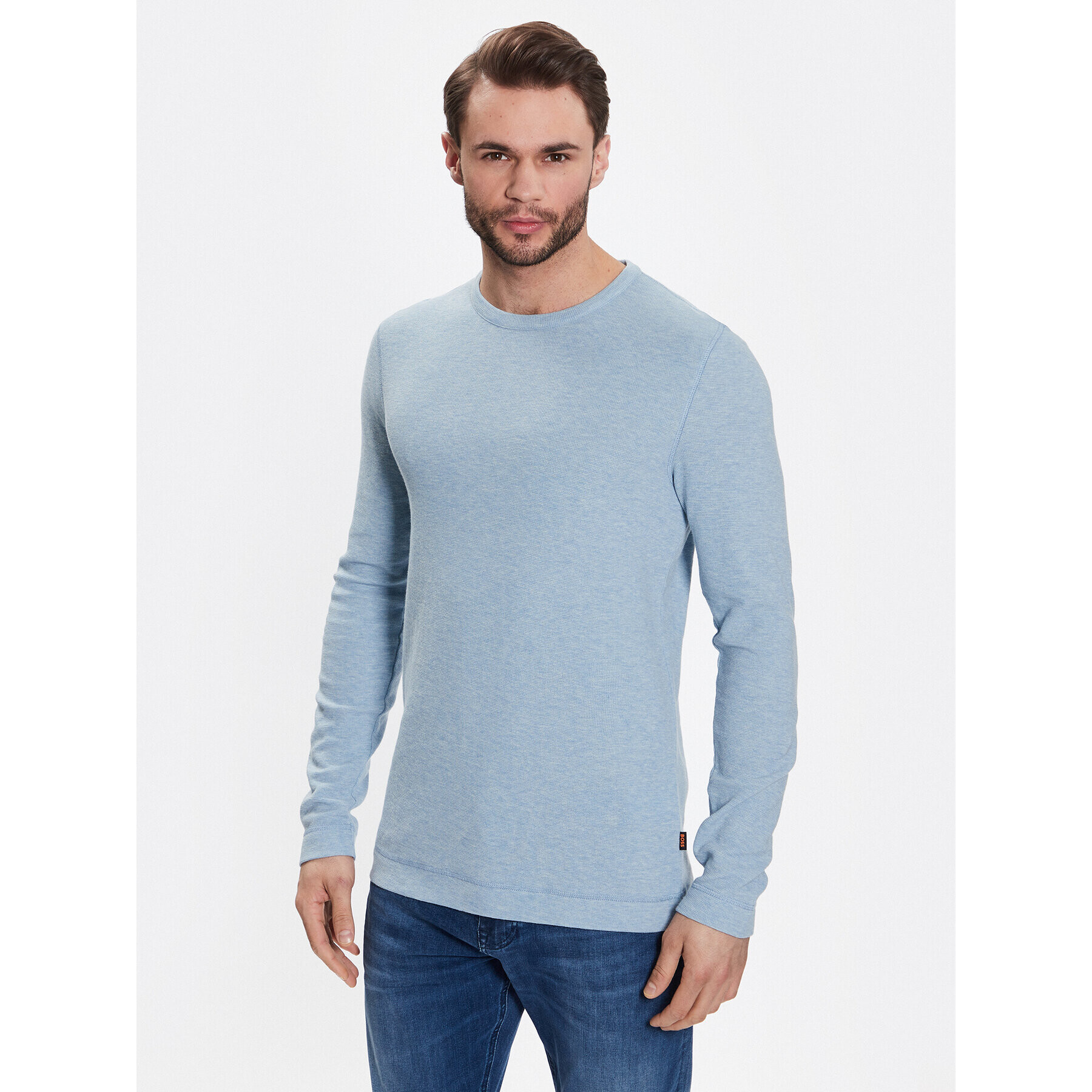 Boss Longsleeve 50472309 Albastru Slim Fit - Pled.ro