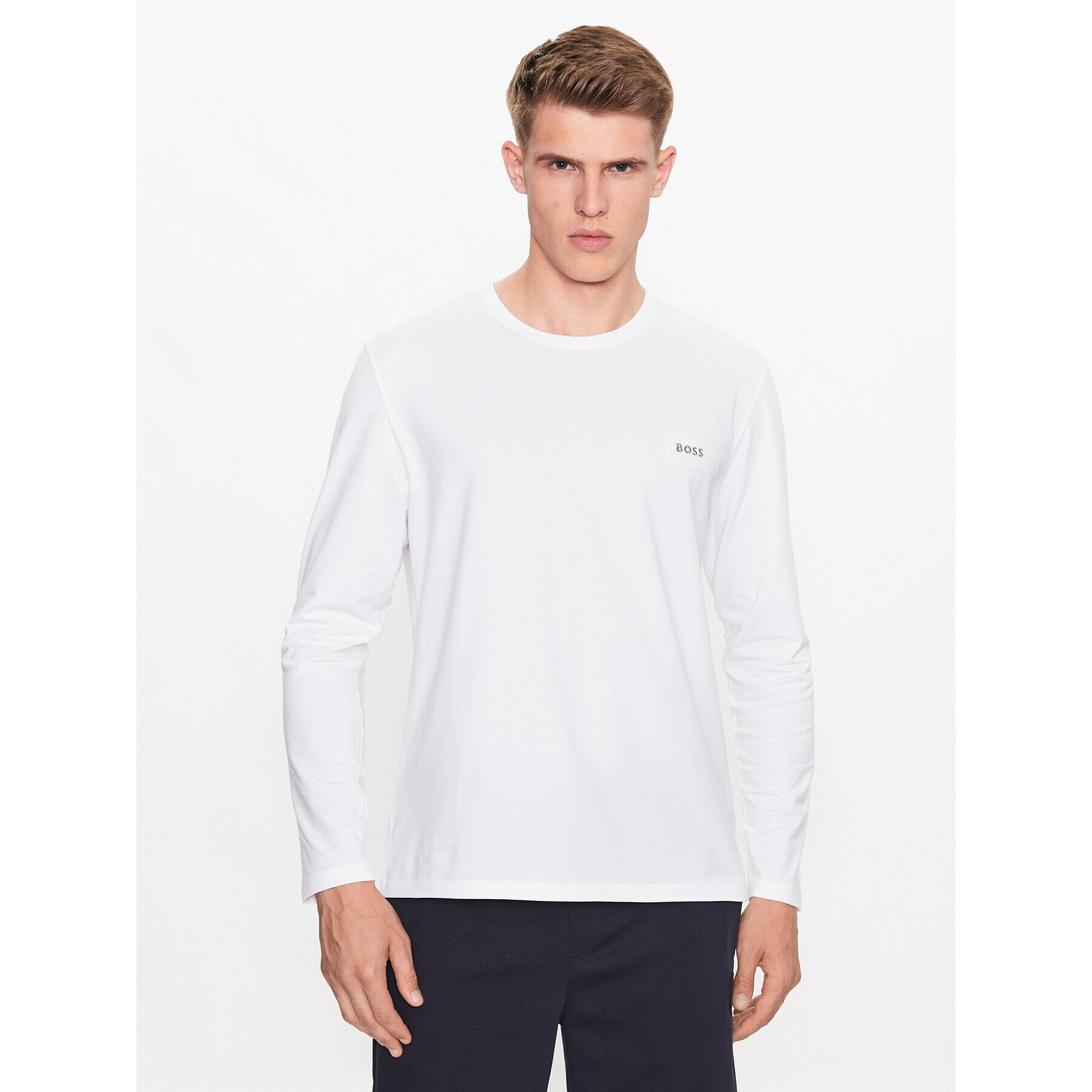 Boss Longsleeve 50480541 Alb Regular Fit - Pled.ro