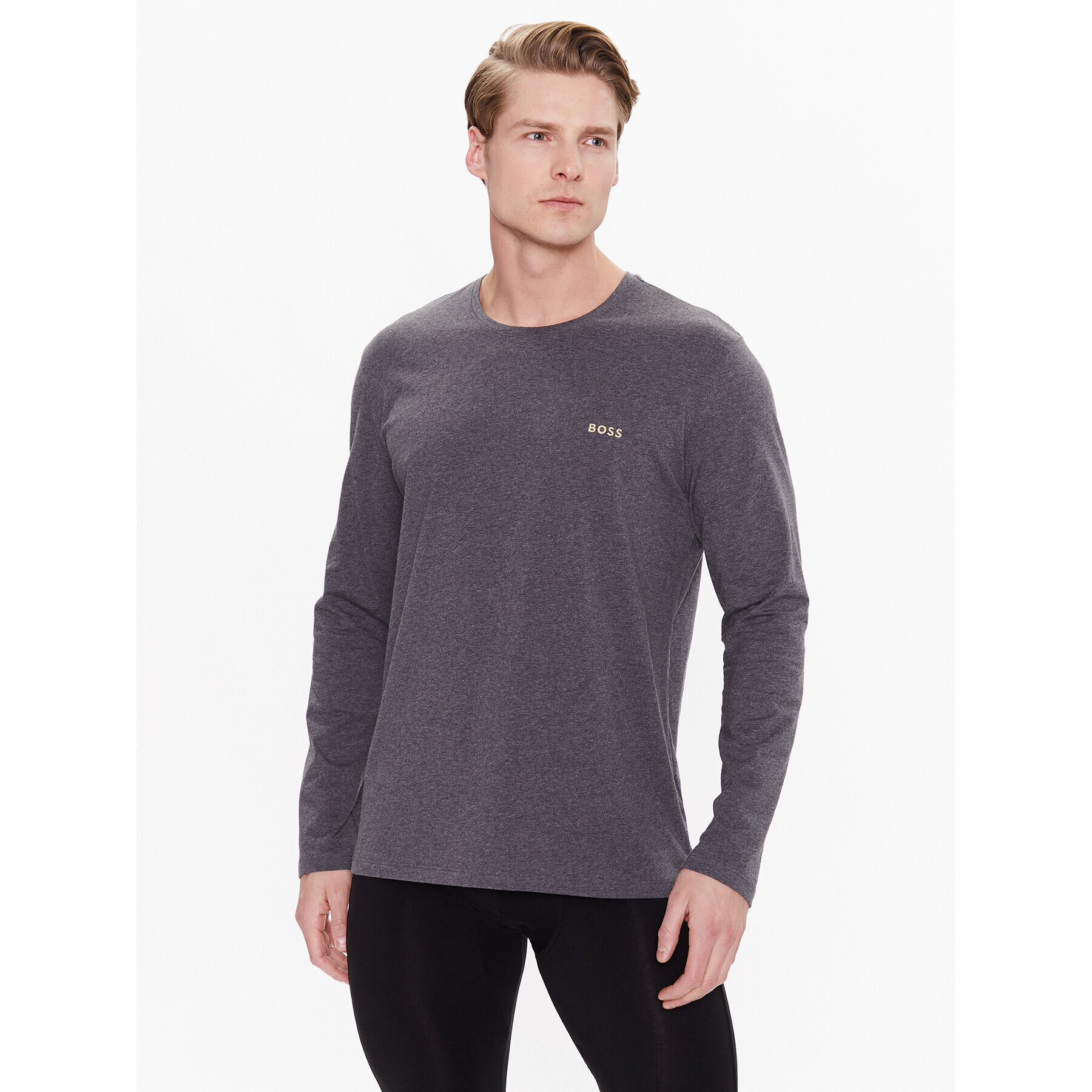 Boss Longsleeve 50480541 Gri Regular Fit - Pled.ro