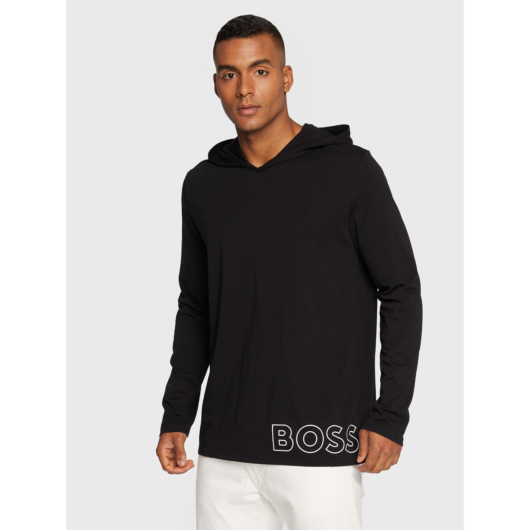 Boss Longsleeve Identity 50481200 Negru Regular Fit - Pled.ro