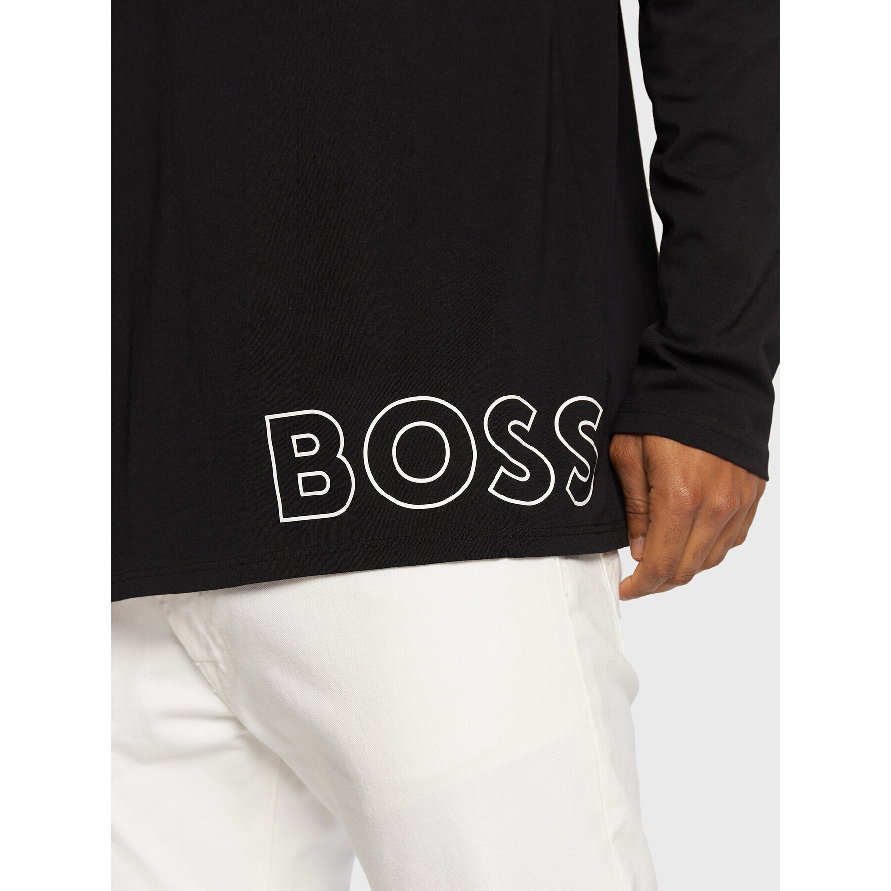 Boss Longsleeve Identity 50481200 Negru Regular Fit - Pled.ro