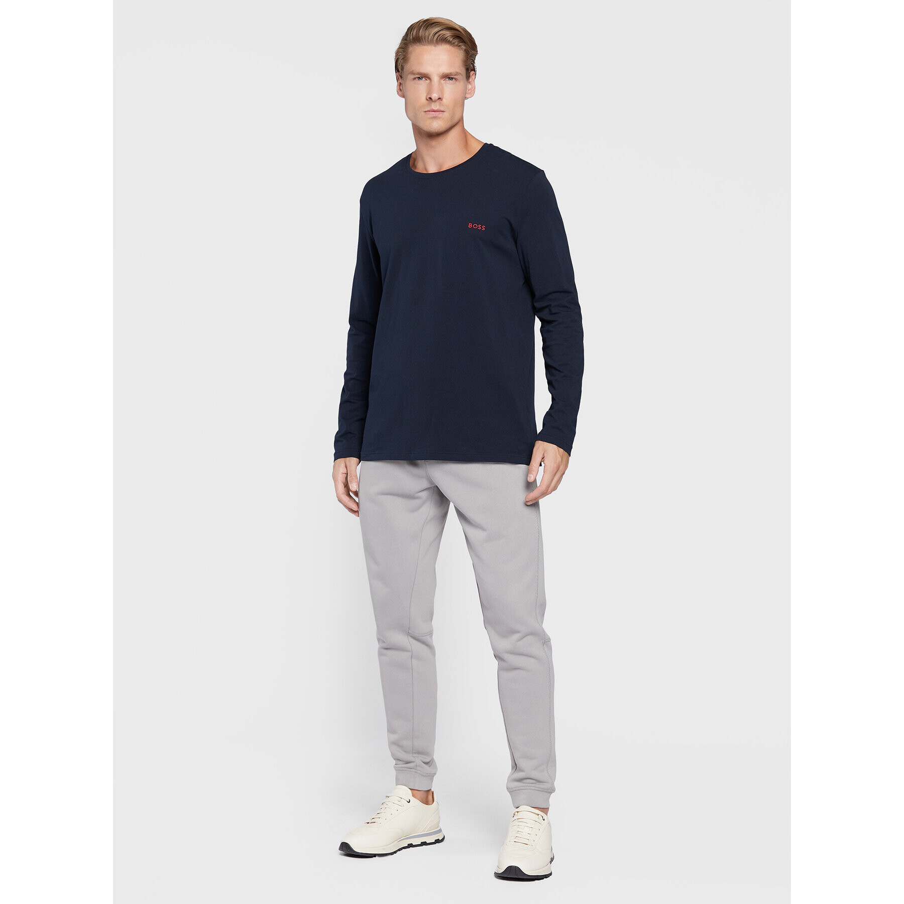 Boss Longsleeve Mix&Match 50480541 Bleumarin Regular Fit - Pled.ro