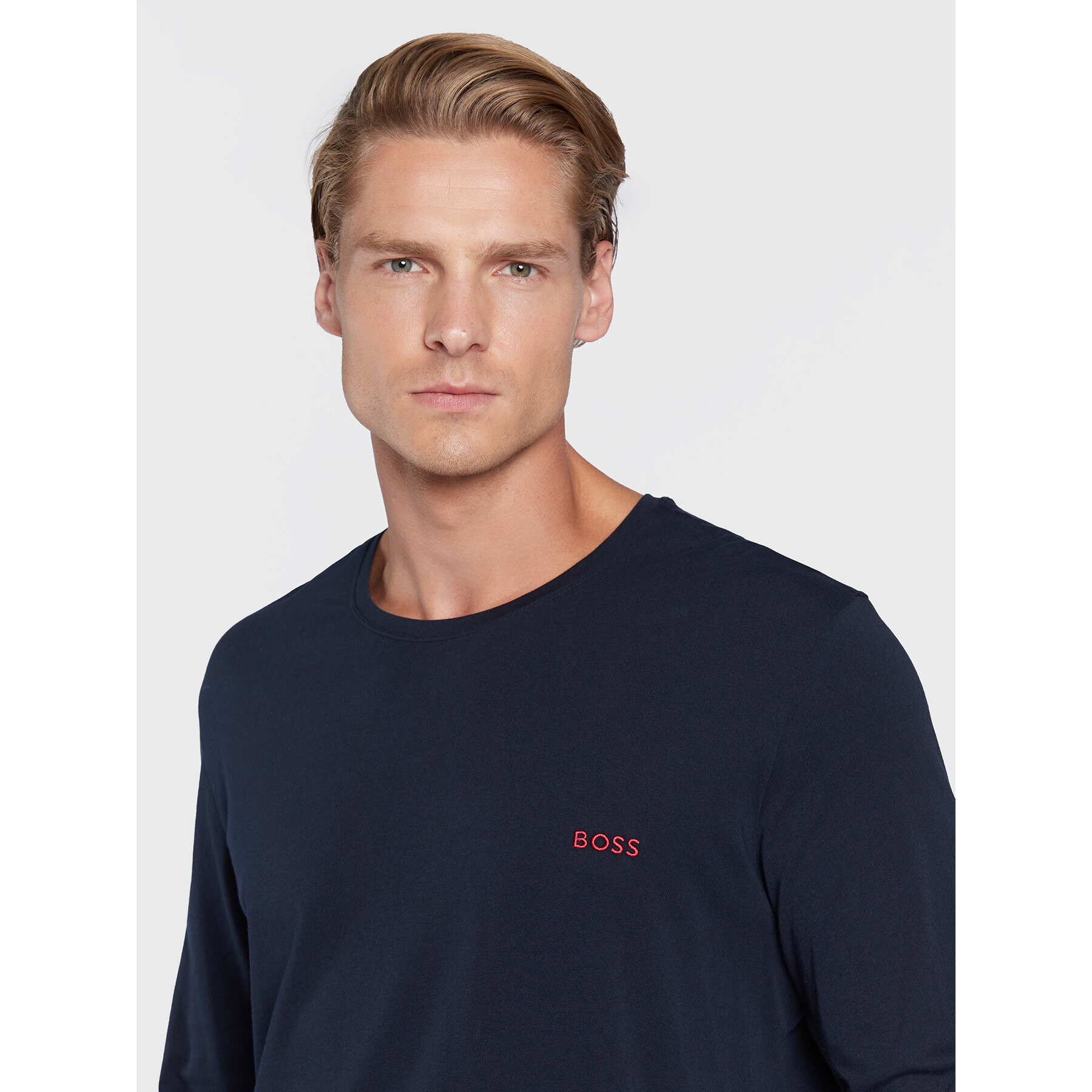 Boss Longsleeve Mix&Match 50480541 Bleumarin Regular Fit - Pled.ro