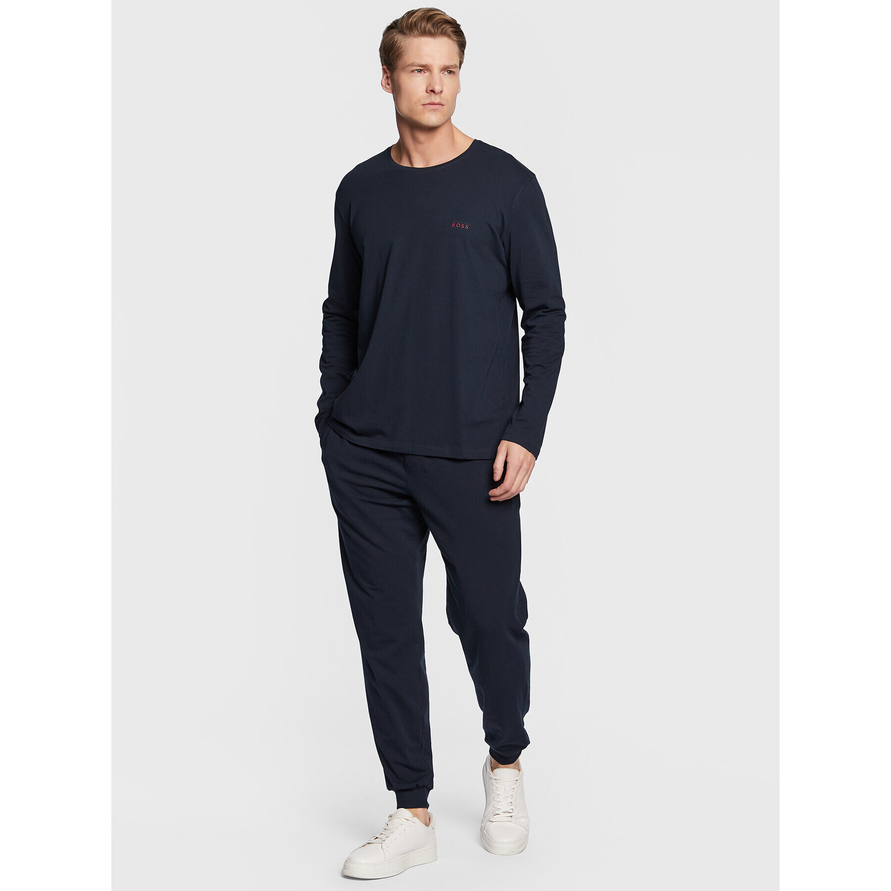 Boss Longsleeve Mix&Match 50480541 Bleumarin Regular Fit - Pled.ro