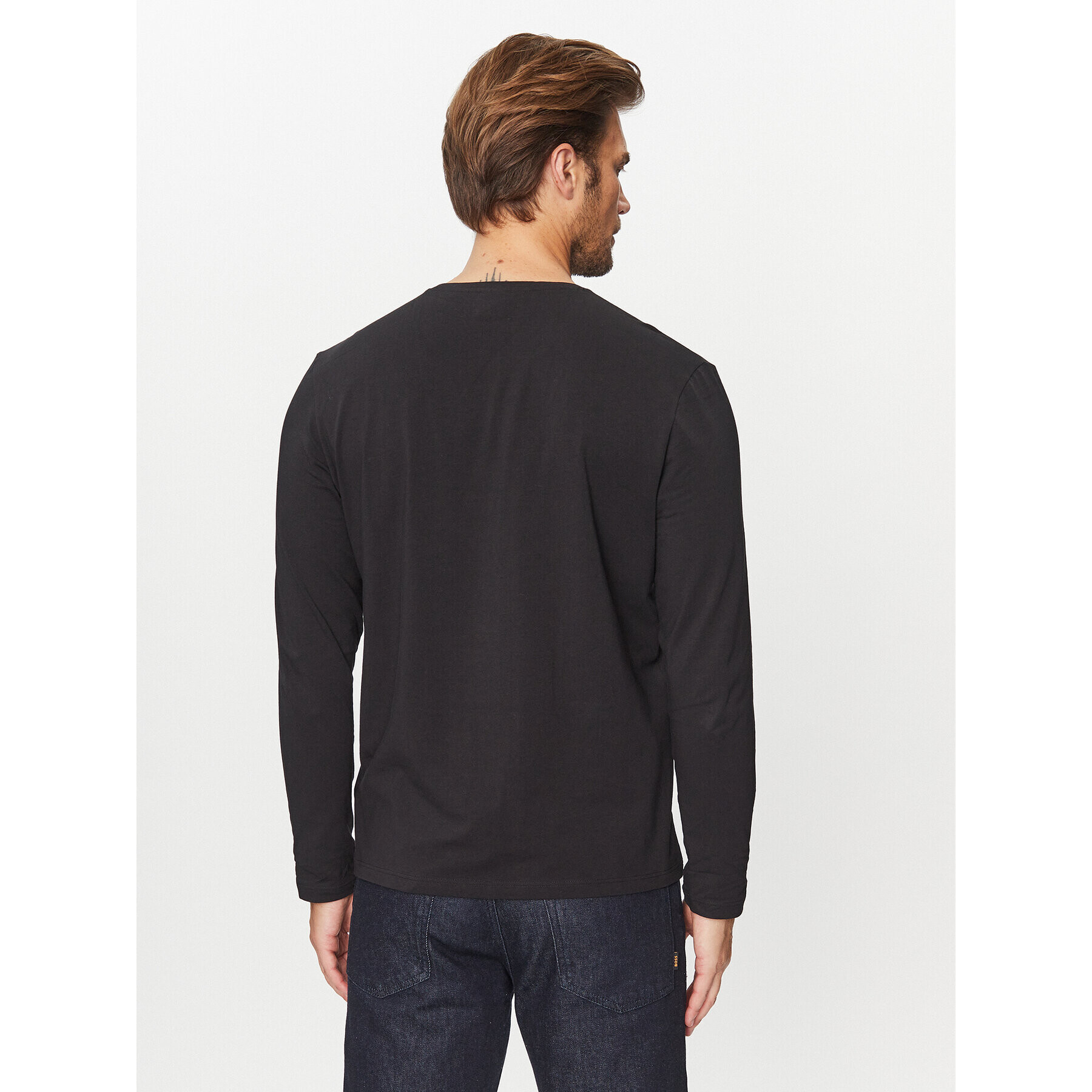 Boss Longsleeve Mix&Match 50480541 Negru Regular Fit - Pled.ro