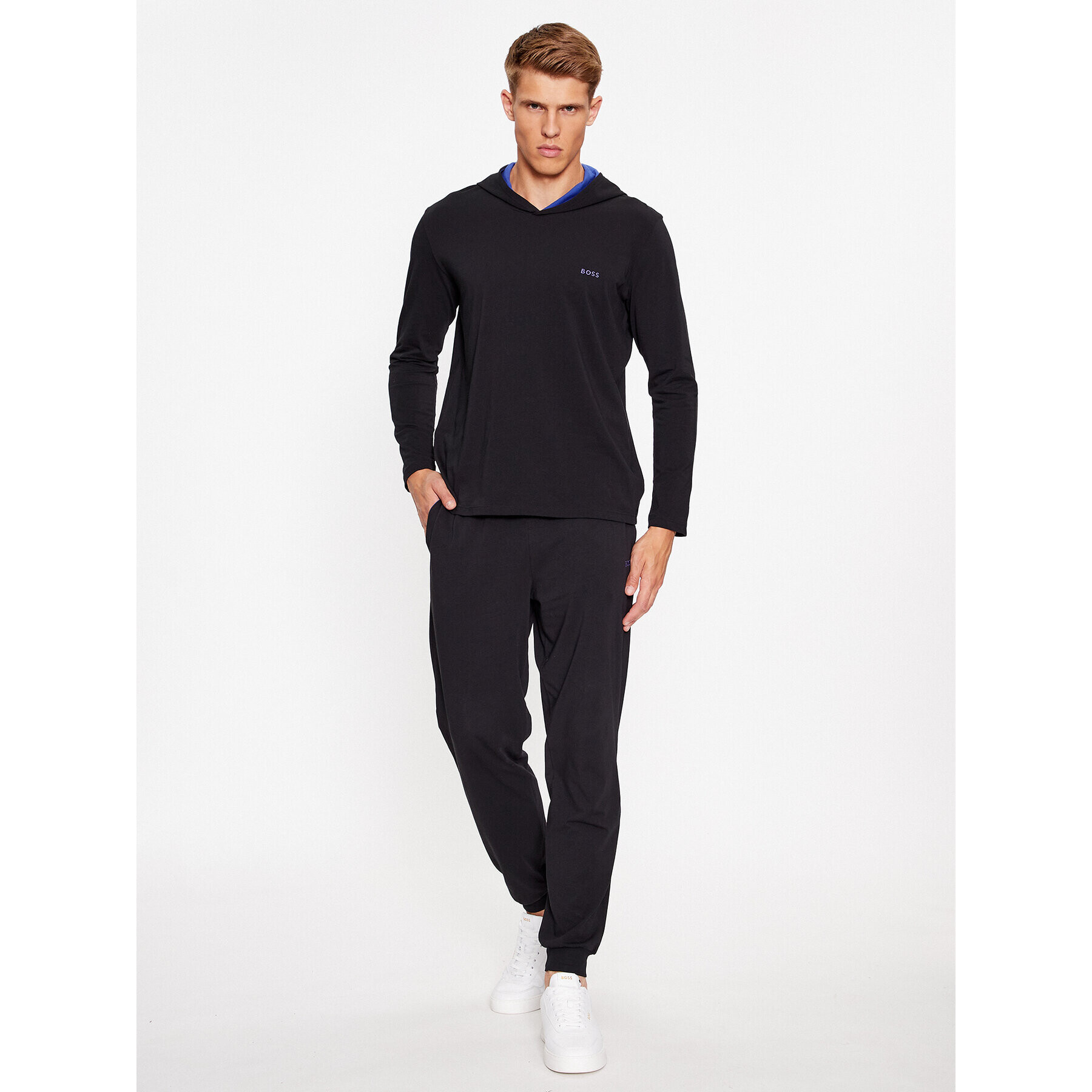 Boss Longsleeve Mix&Match 50493995 Negru Regular Fit - Pled.ro