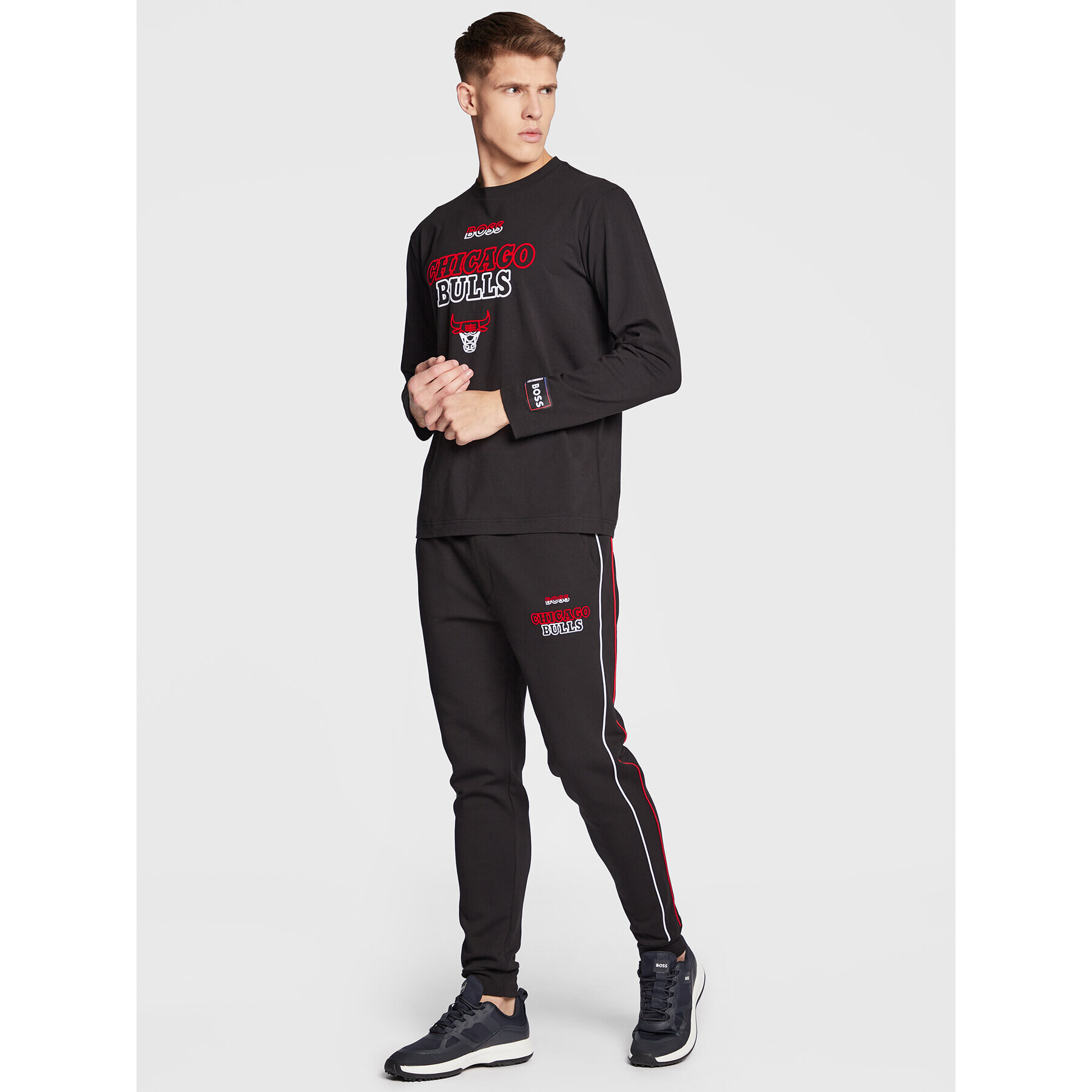 Boss Longsleeve NBA Threesixsty_3 50477425 Negru Regular Fit - Pled.ro