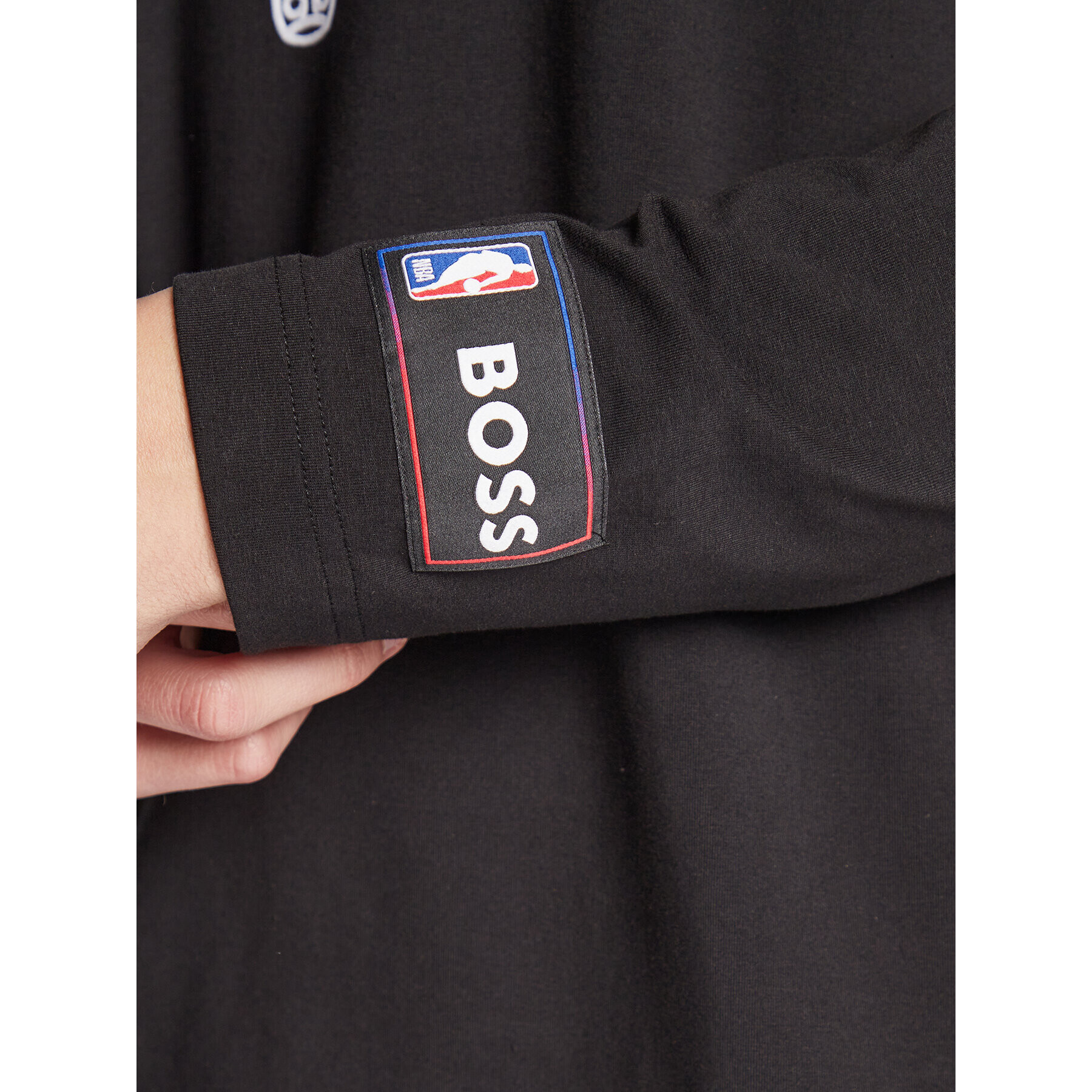 Boss Longsleeve NBA Threesixsty_3 50477425 Negru Regular Fit - Pled.ro