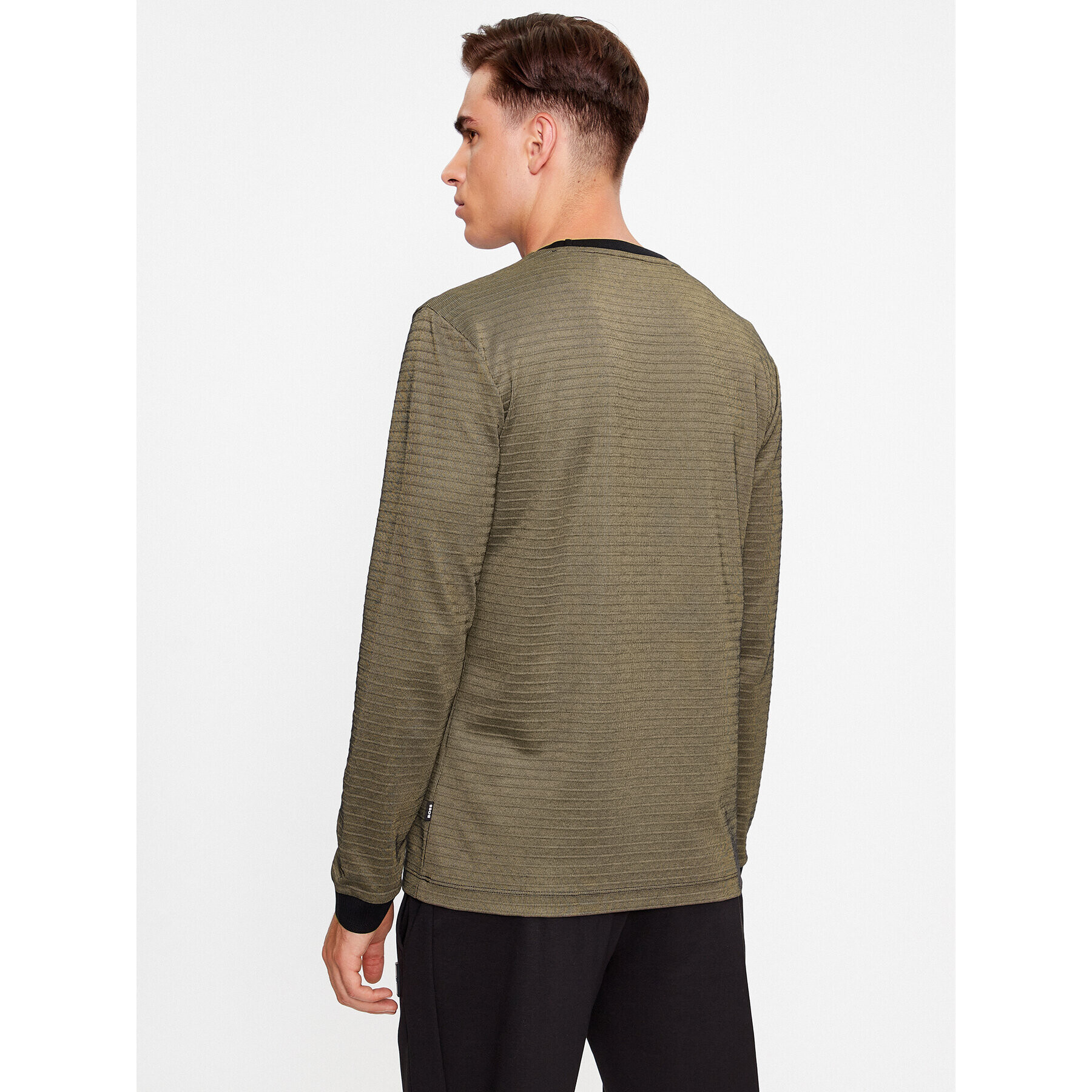 Boss Longsleeve Ottoman 50500448 Verde Regular Fit - Pled.ro